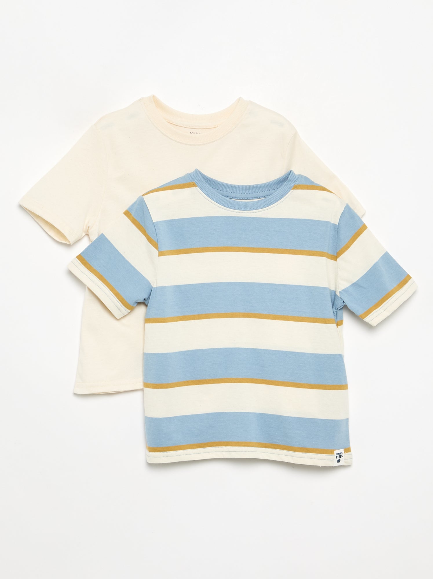 Lot de 2 T-shirts - Beige (FLE88_11)