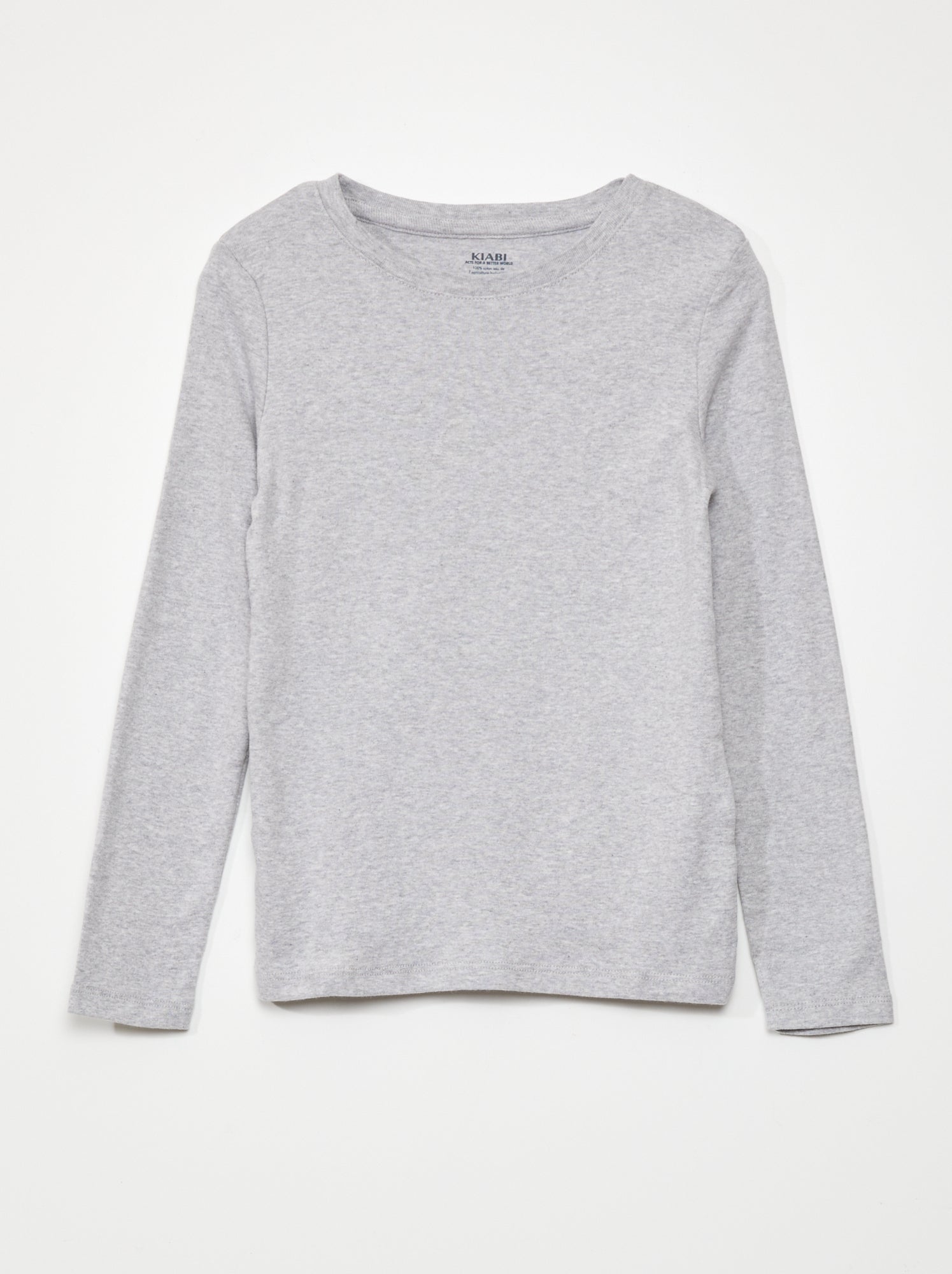 Lot de 2 t-shirts en jersey - Blanc/gris