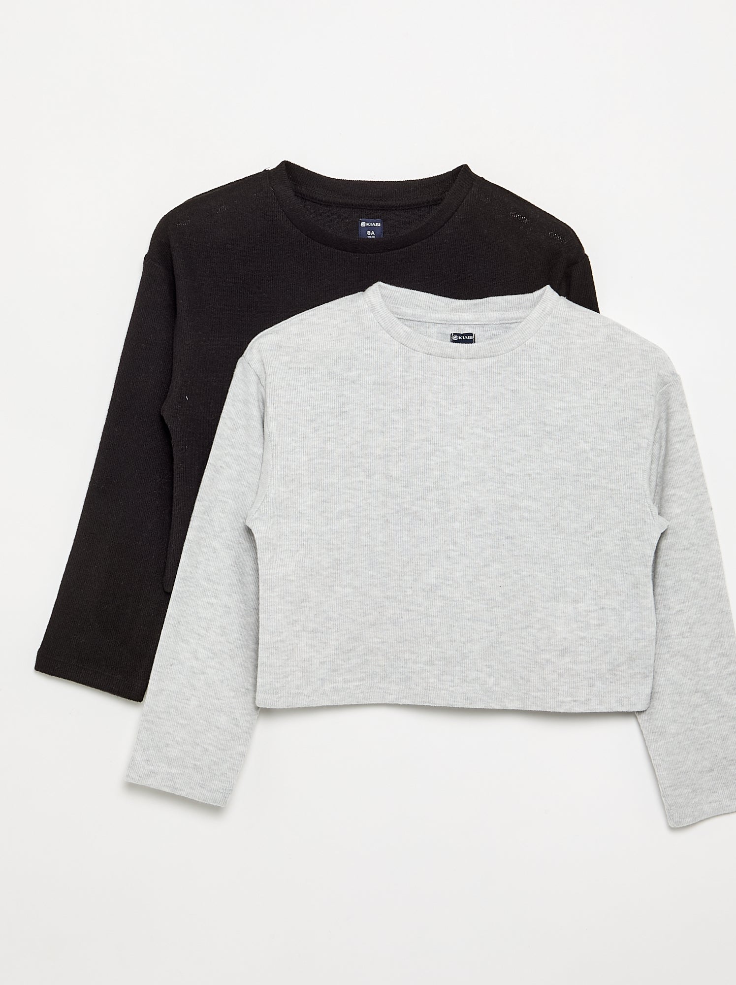 Lot de 2 T-shirts en maille douce - Gris