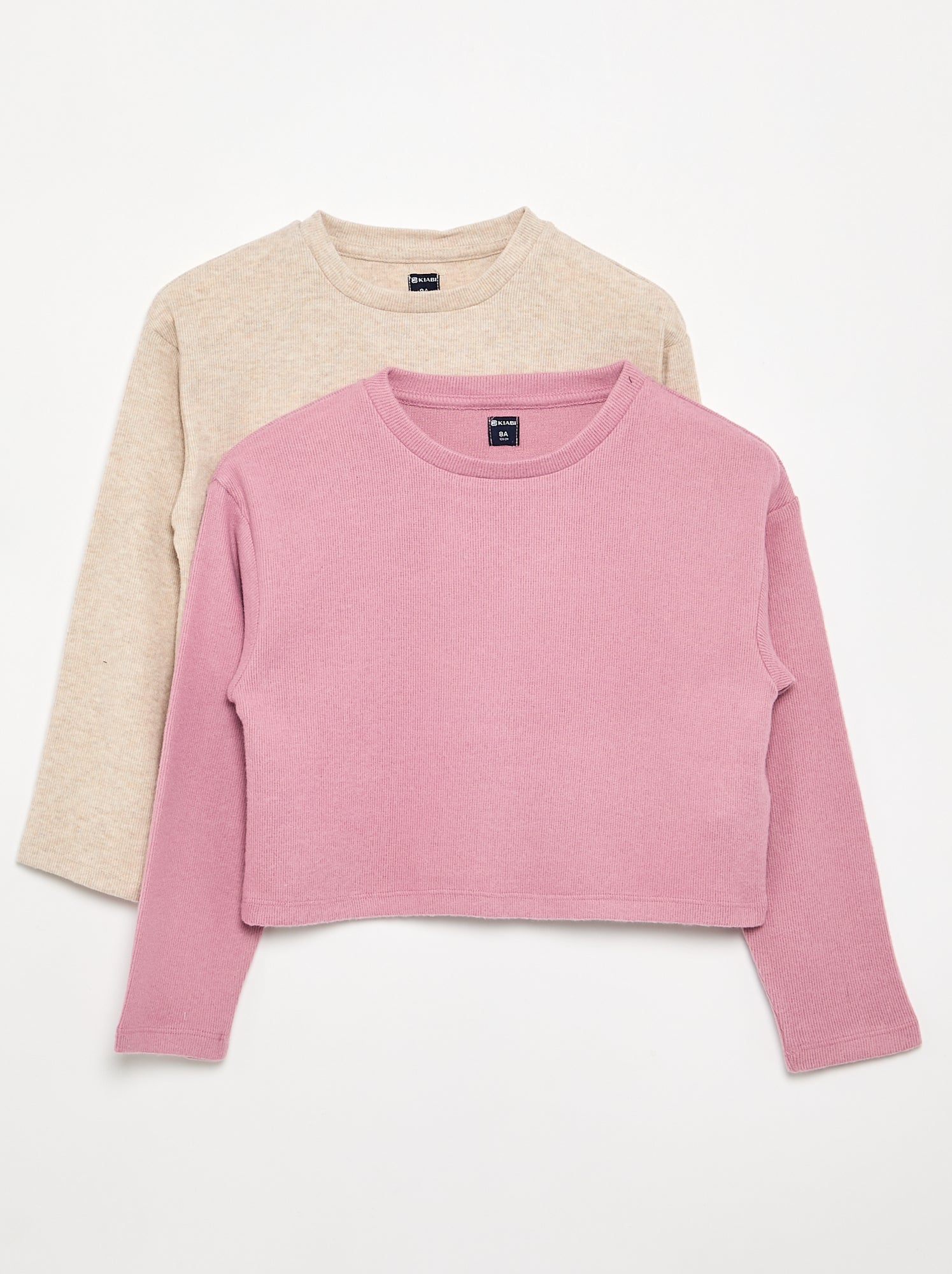Lot de 2 T-shirts en maille douce - Rose