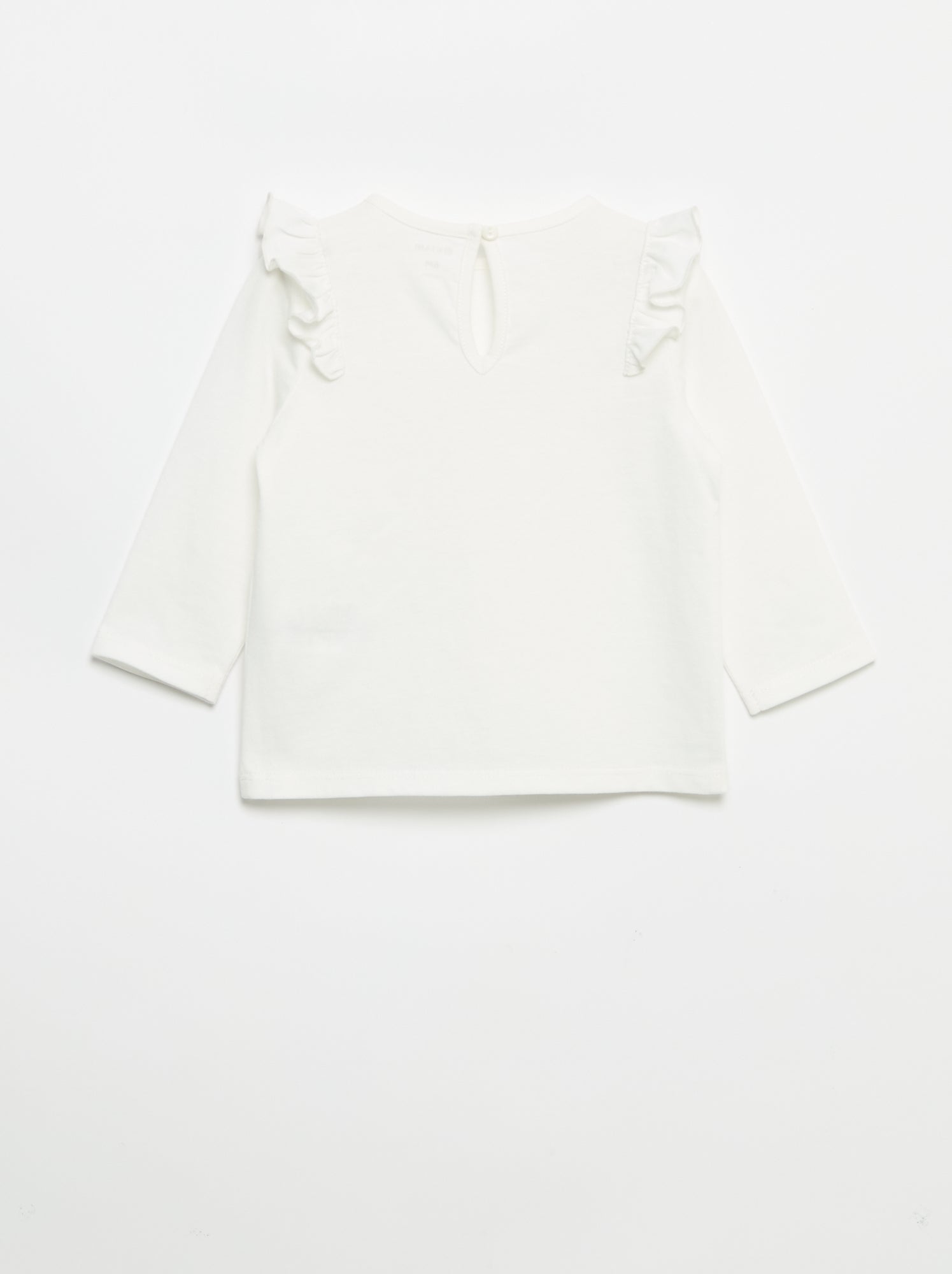 Lot de 2 t-shirts manches longues en jersey coton - Blanc