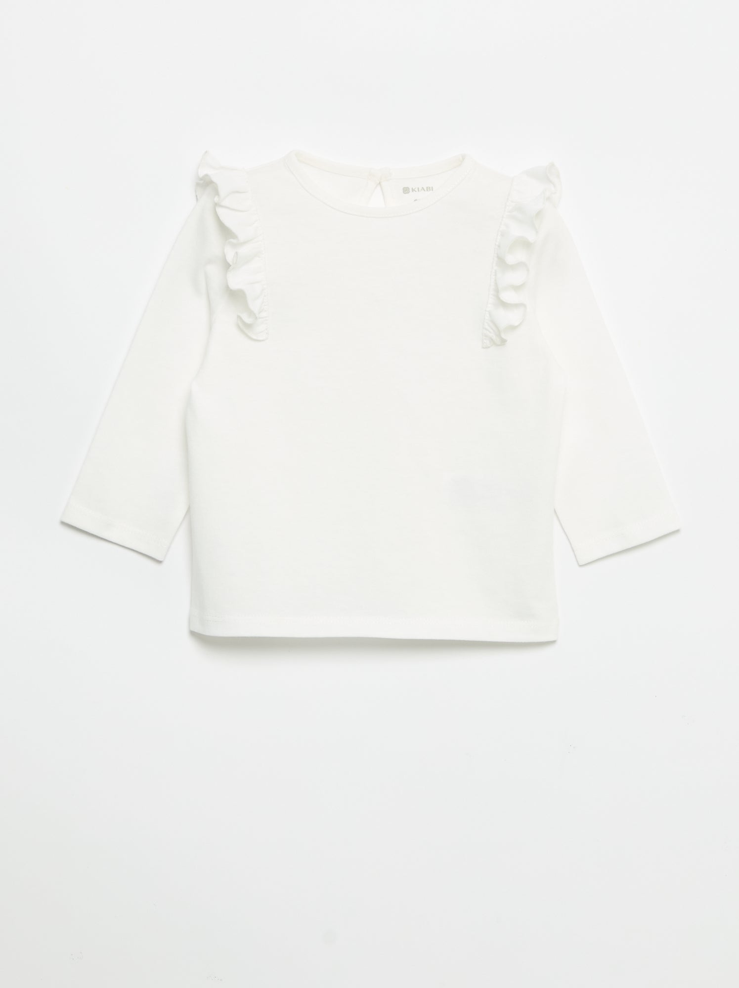 Lot de 2 t-shirts manches longues en jersey coton - Blanc