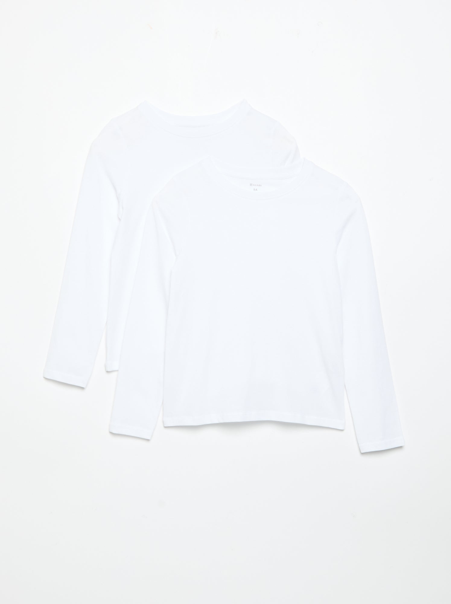 Lot de 2 t-shirts unis à manches longues - Blanc