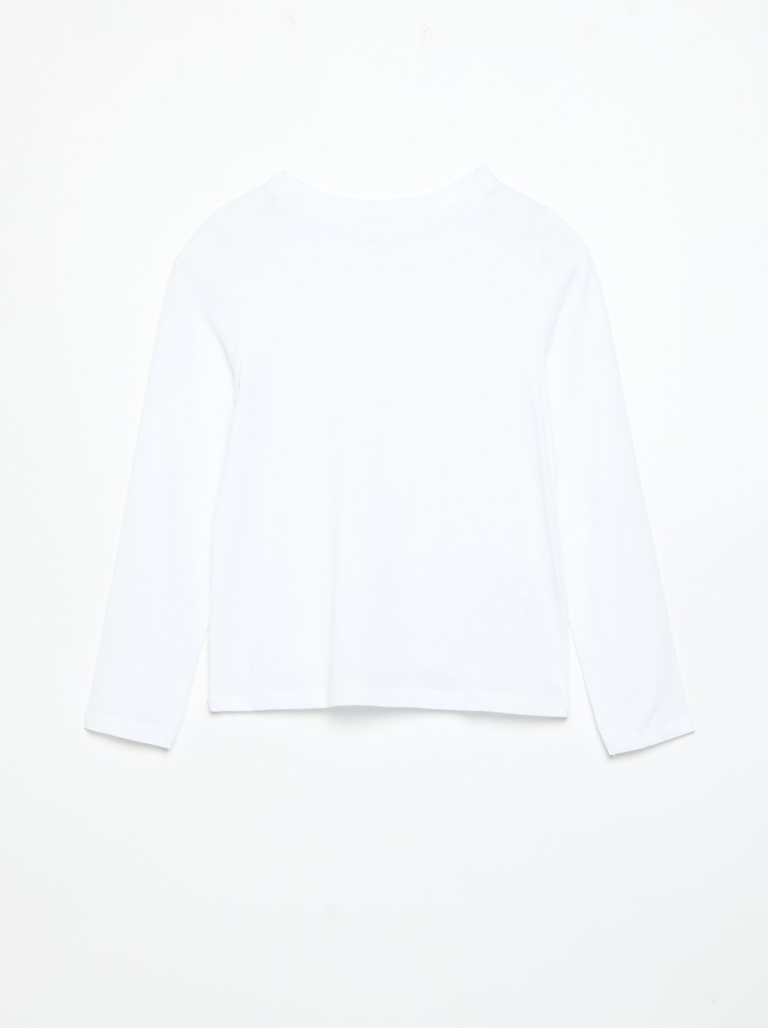 Lot de 2 t-shirts unis à manches longues - Blanc