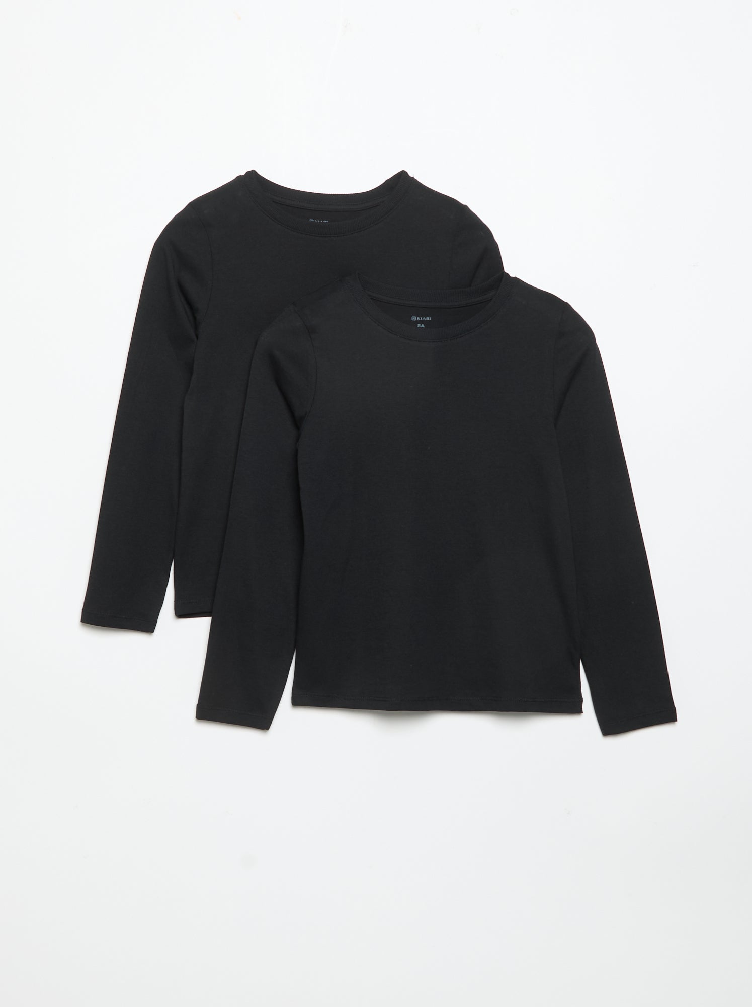 Lot de 2 t-shirts unis à manches longues - Noir