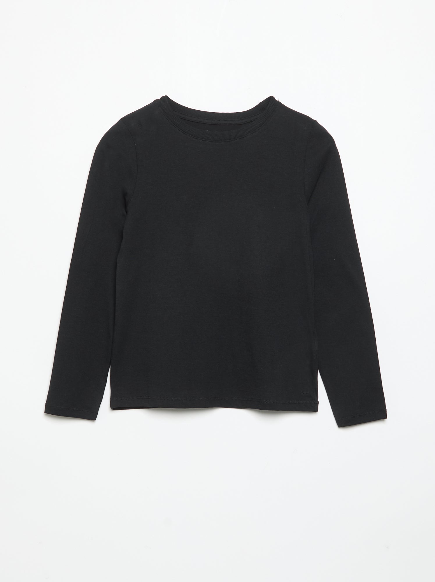 Lot de 2 t-shirts unis à manches longues - Noir