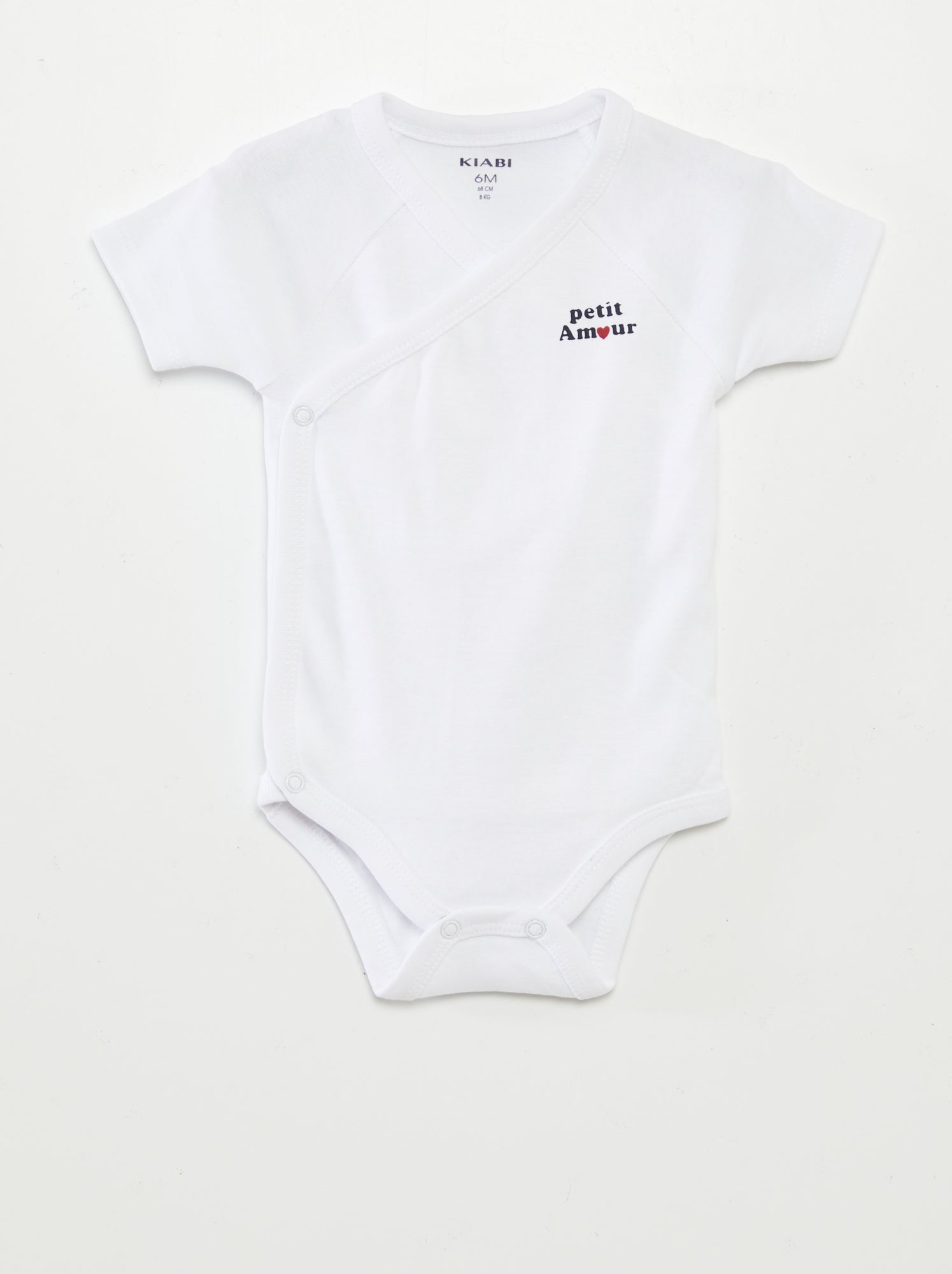 Lot de 3 bodies avec col croisé - GRIS