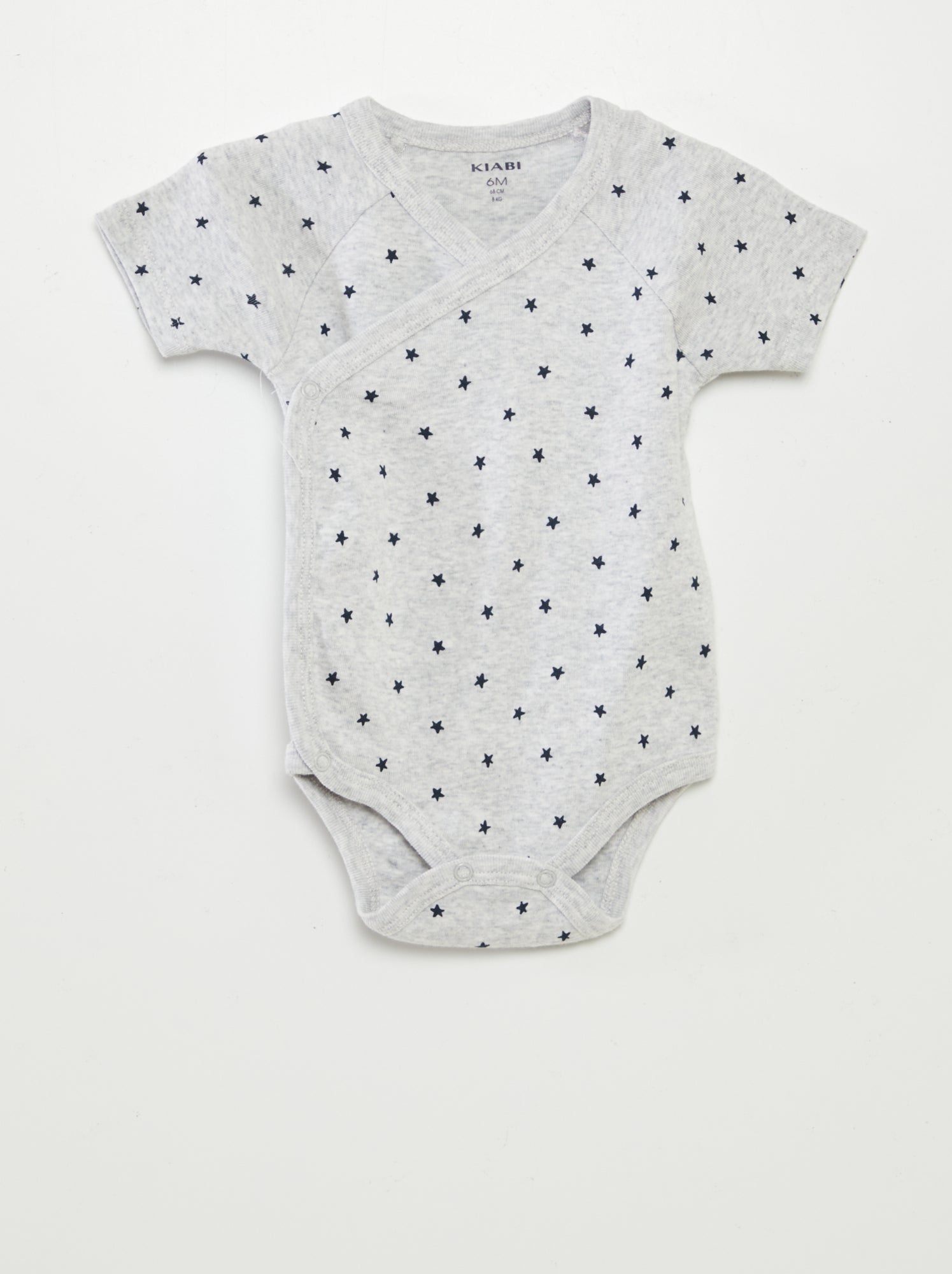 Lot de 3 bodies avec col croisé - GRIS