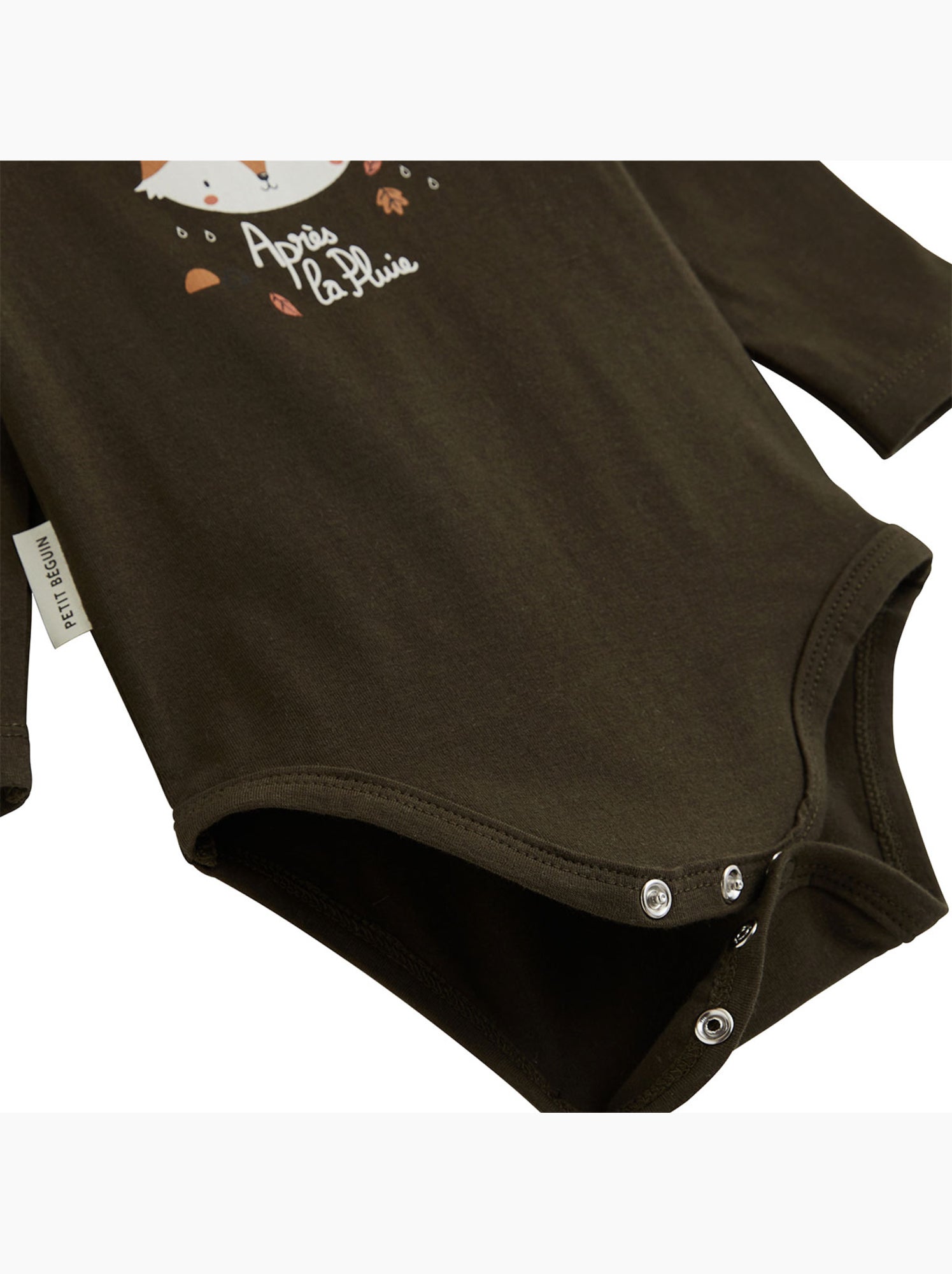 Lot de 3 bodies bébé manches longues ginkgo - Vert
