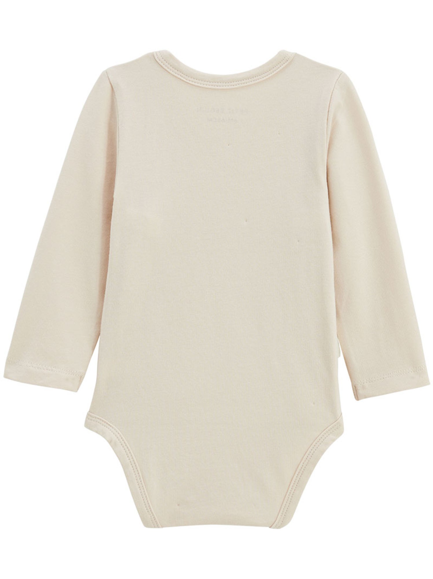 Lot de 3 bodies bébé manches longues ouverture croisée eden - Beige