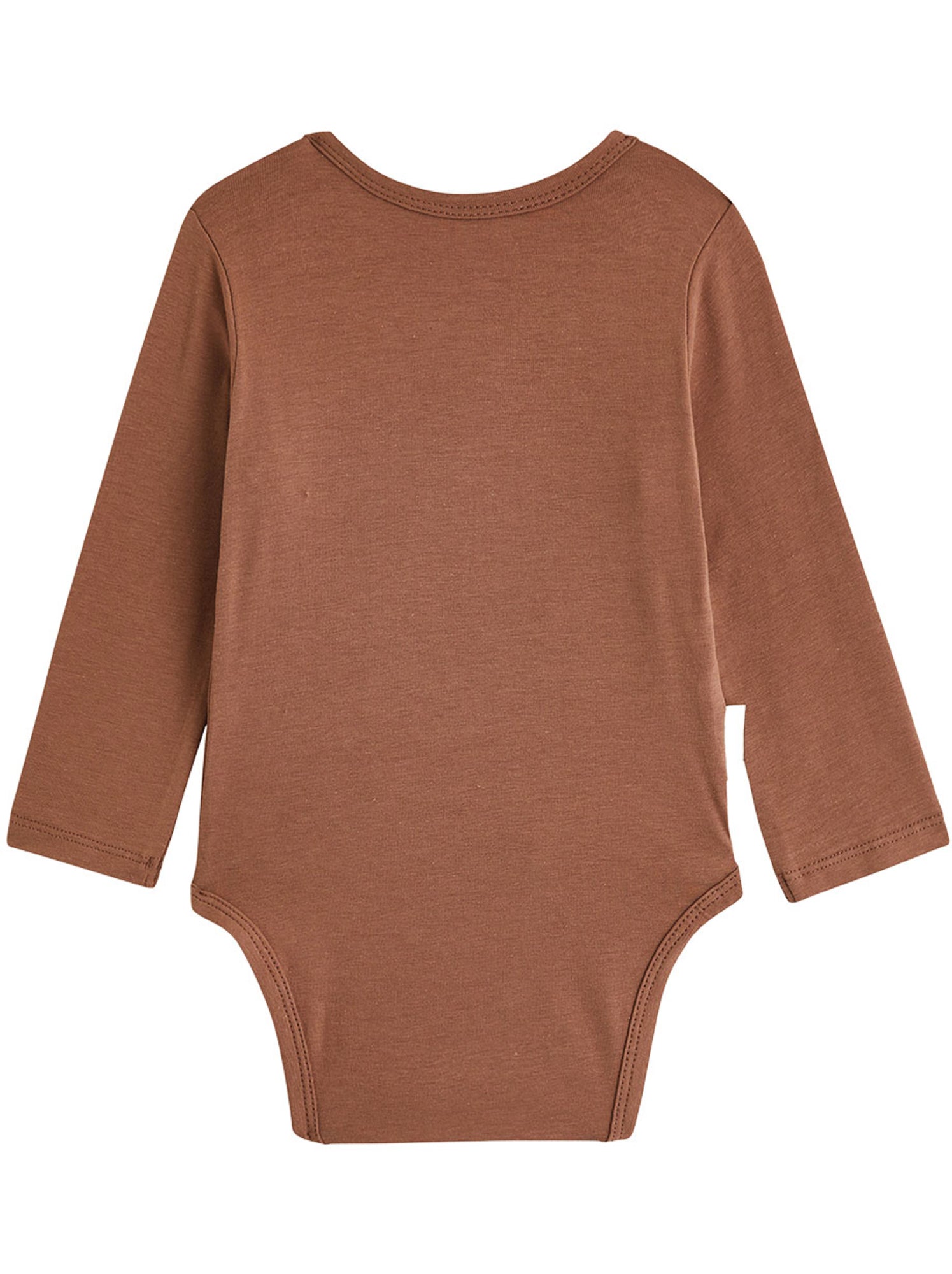 Lot de 3 bodies bébé manches longues ouverture croisée - Marron