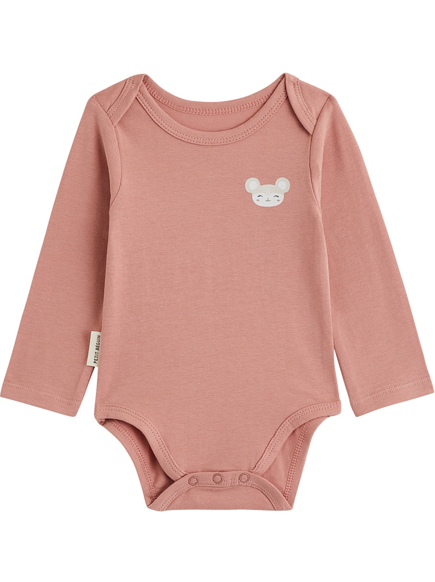 Lot de 3 bodies bébé manches longues - Rose