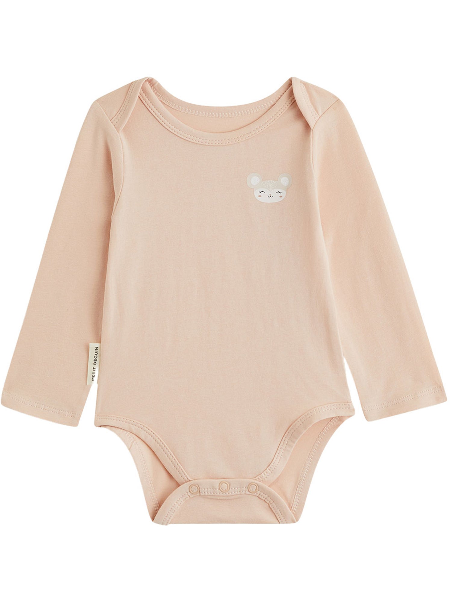 Lot de 3 bodies bébé manches longues - Rose
