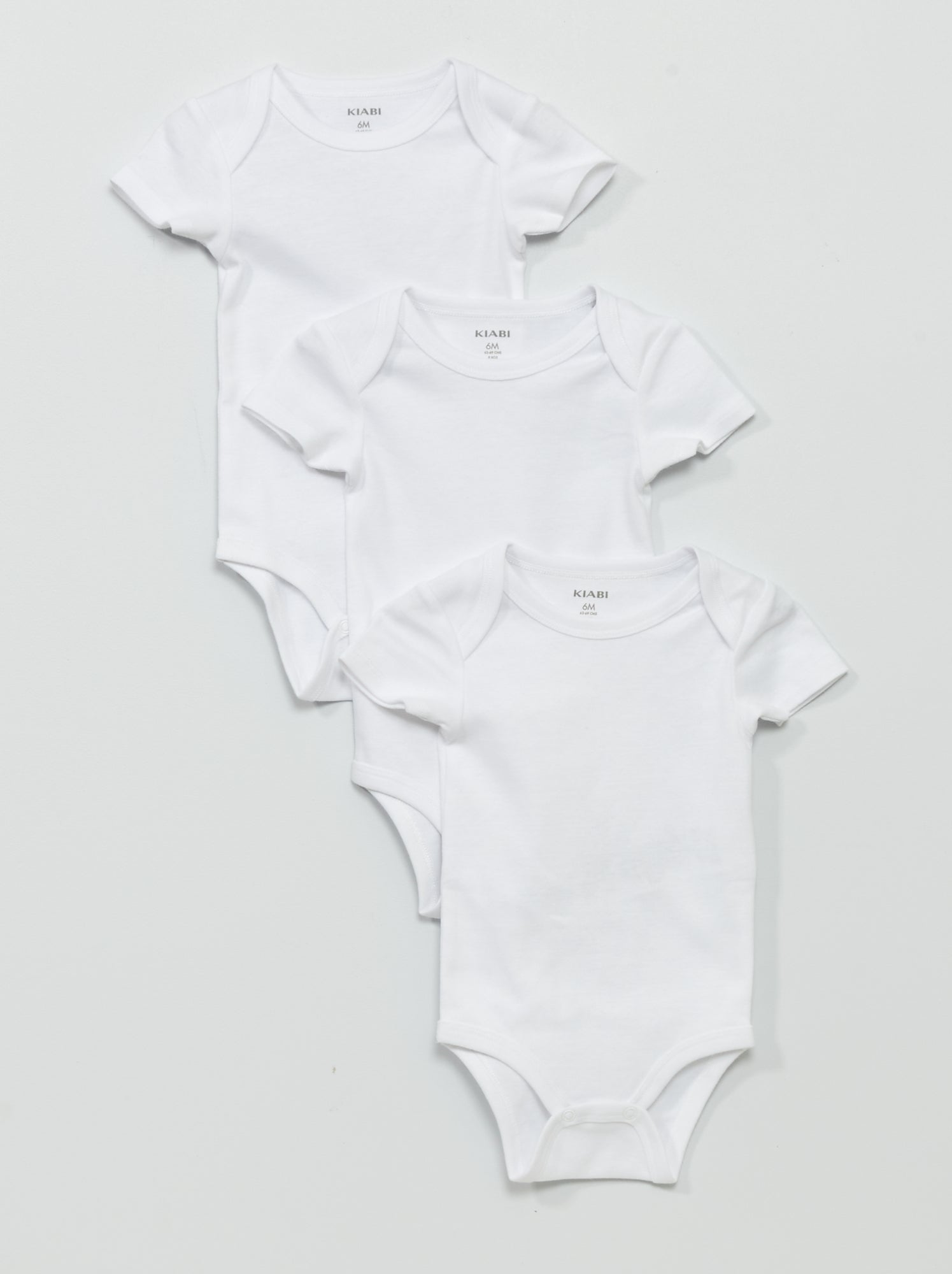 Lot de 3 bodies en jersey - Blanc