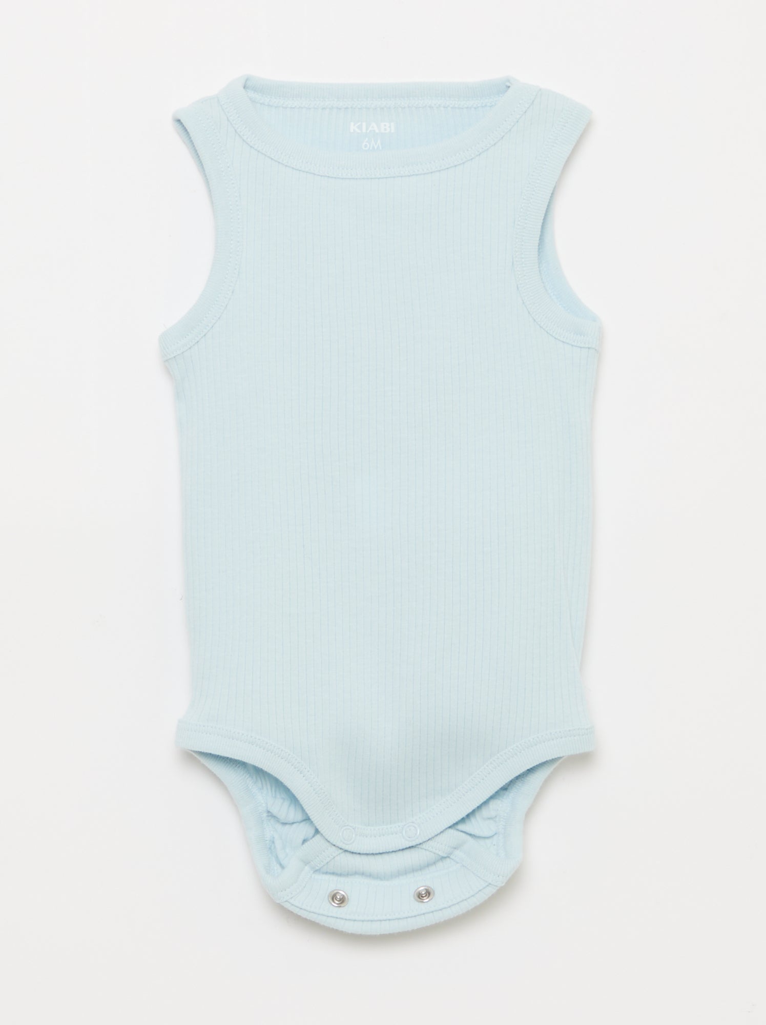 Lot de 3 bodies évolutifs à bretelles unis - Bleu