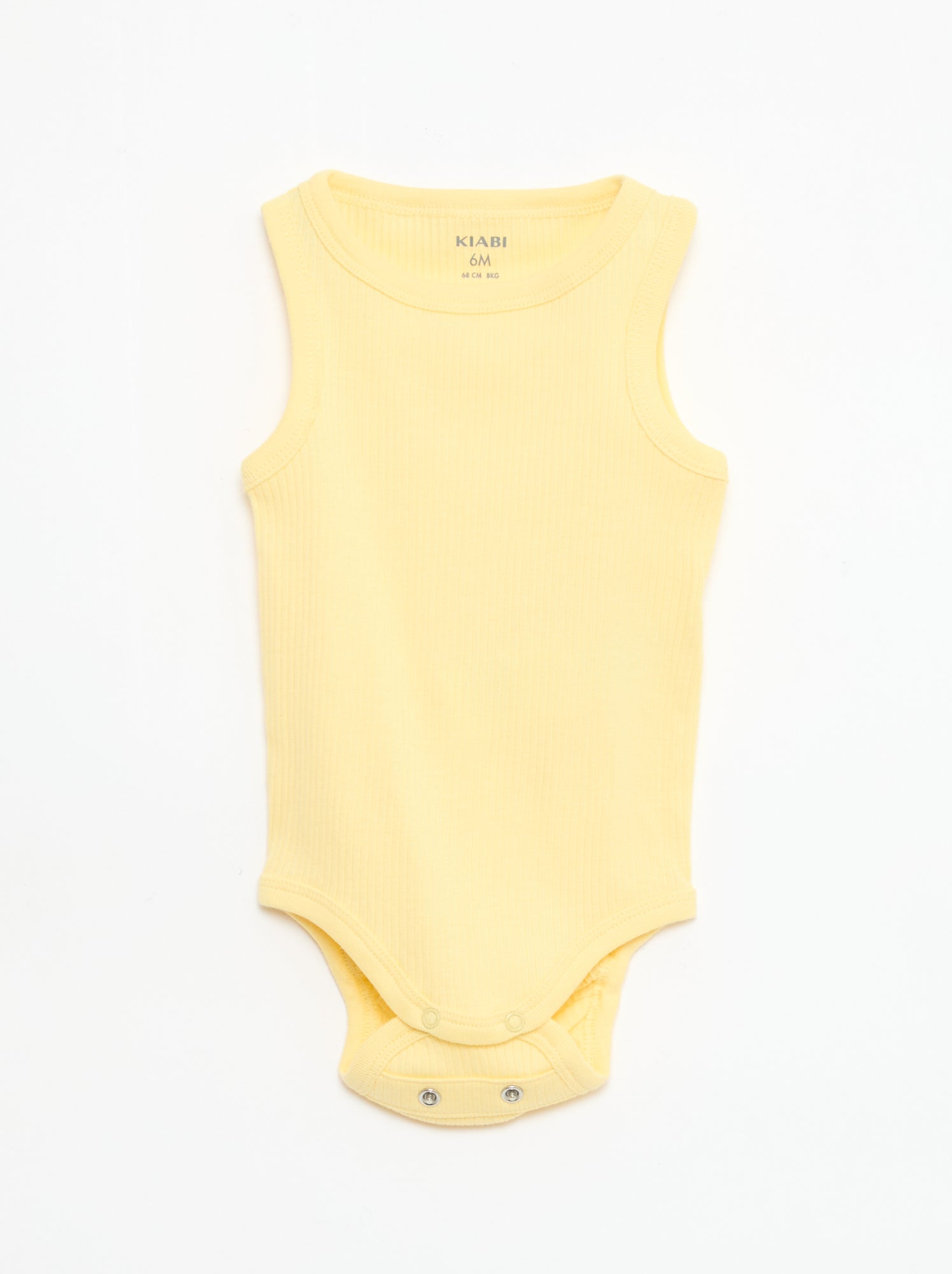 Lot de 3 bodies évolutifs à bretelles unis - Jaune