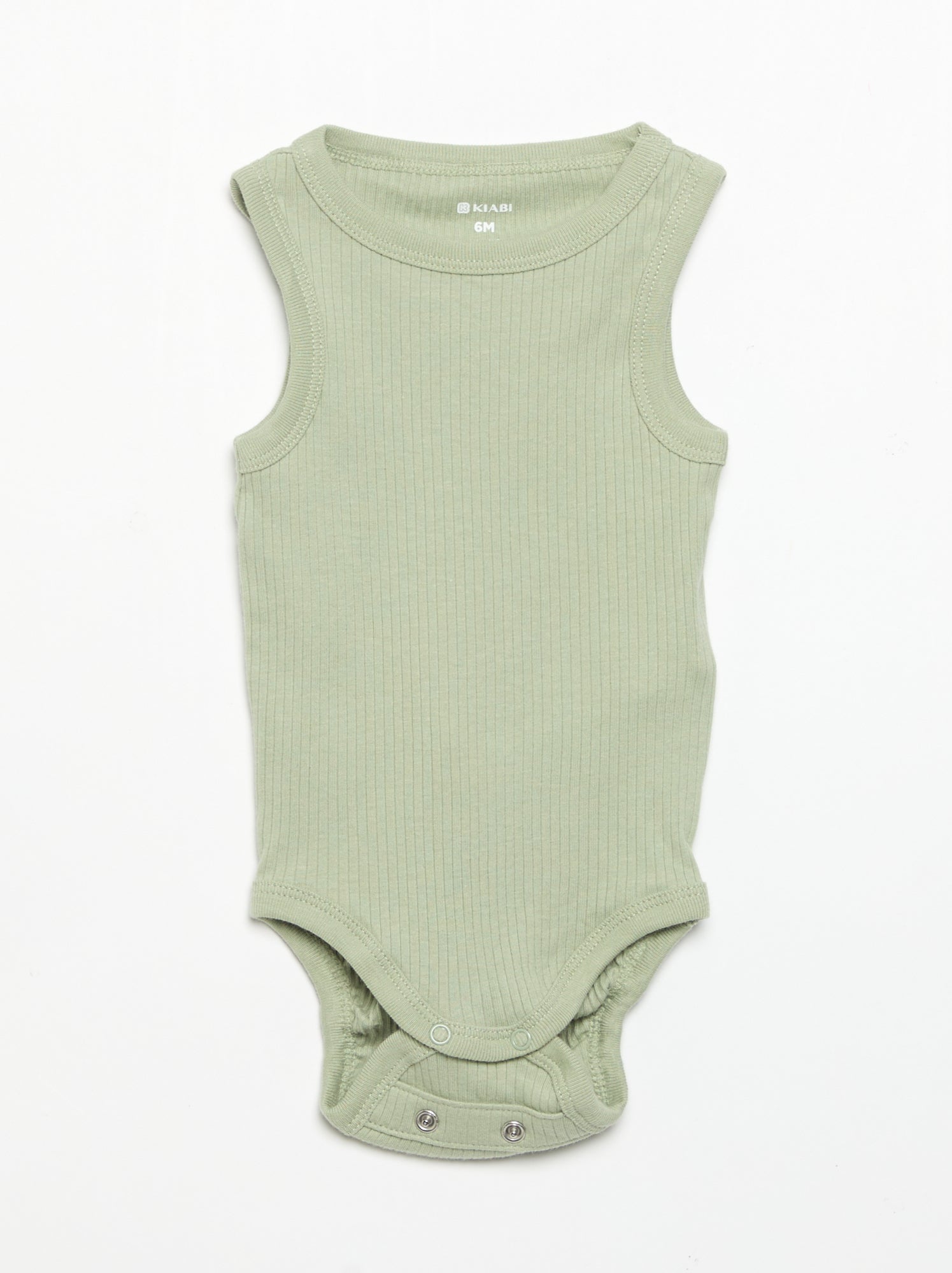 Lot de 3 bodies évolutifs à bretelles unis - Vert (CPW61_7)