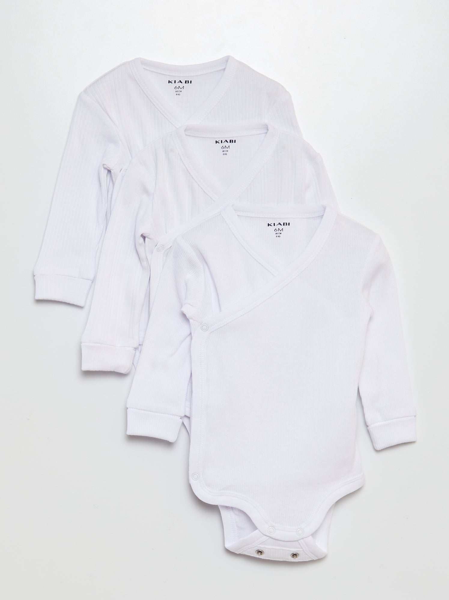 Lot de 3 bodies évolutifs - Blanc