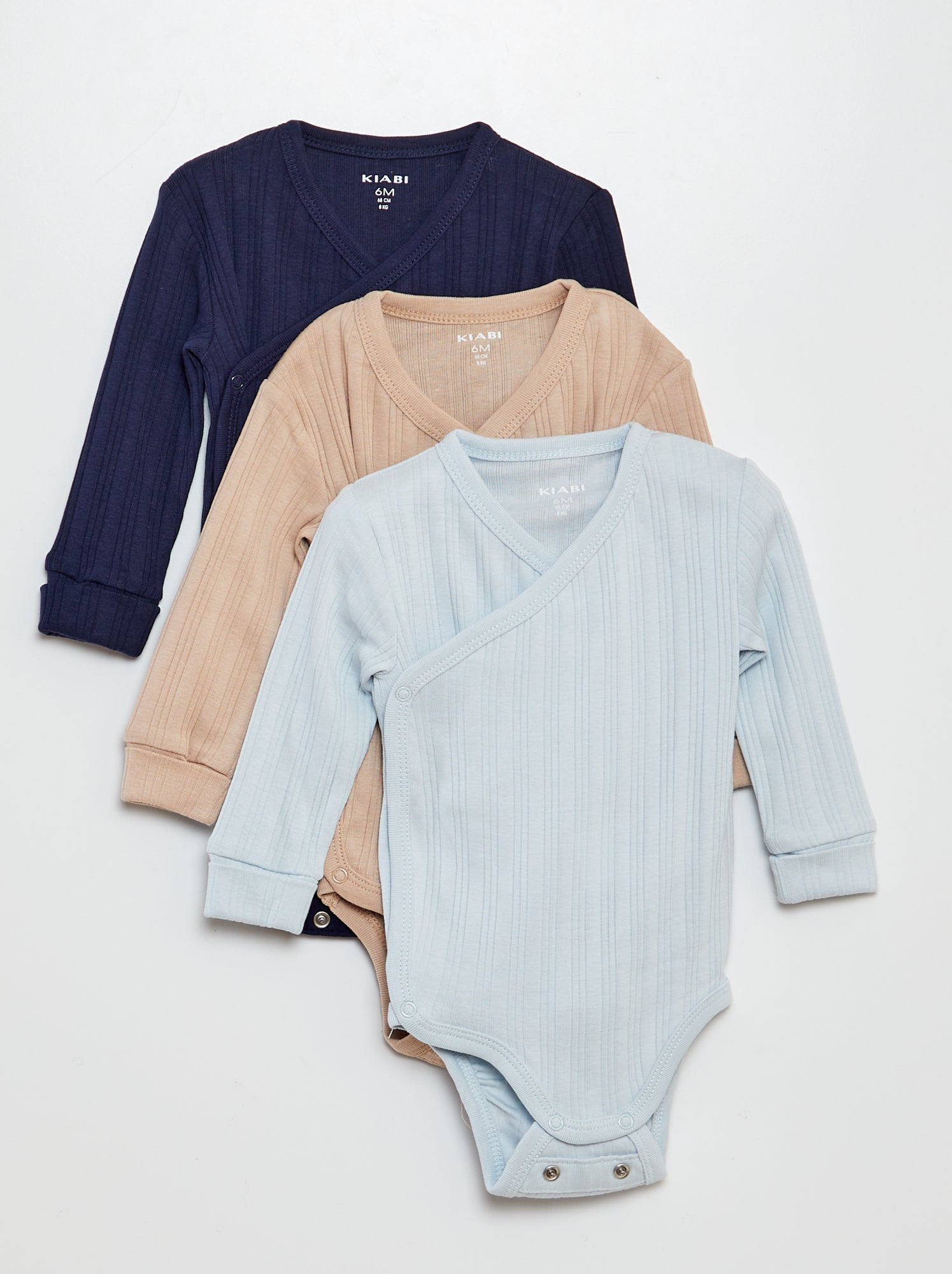 Lot de 3 bodies évolutifs - Bleu