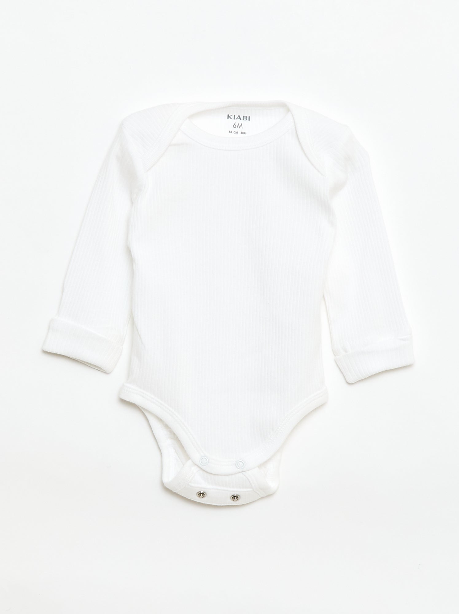 Lot de 3 bodies évolutifs col US et manches longues - Blanc