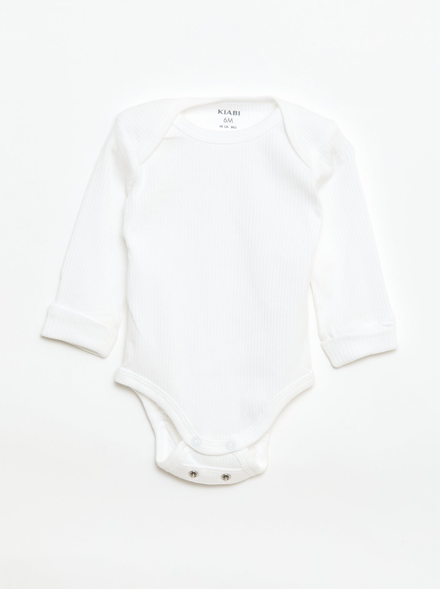 Lot de 3 bodies évolutifs col US et manches longues - Blanc
