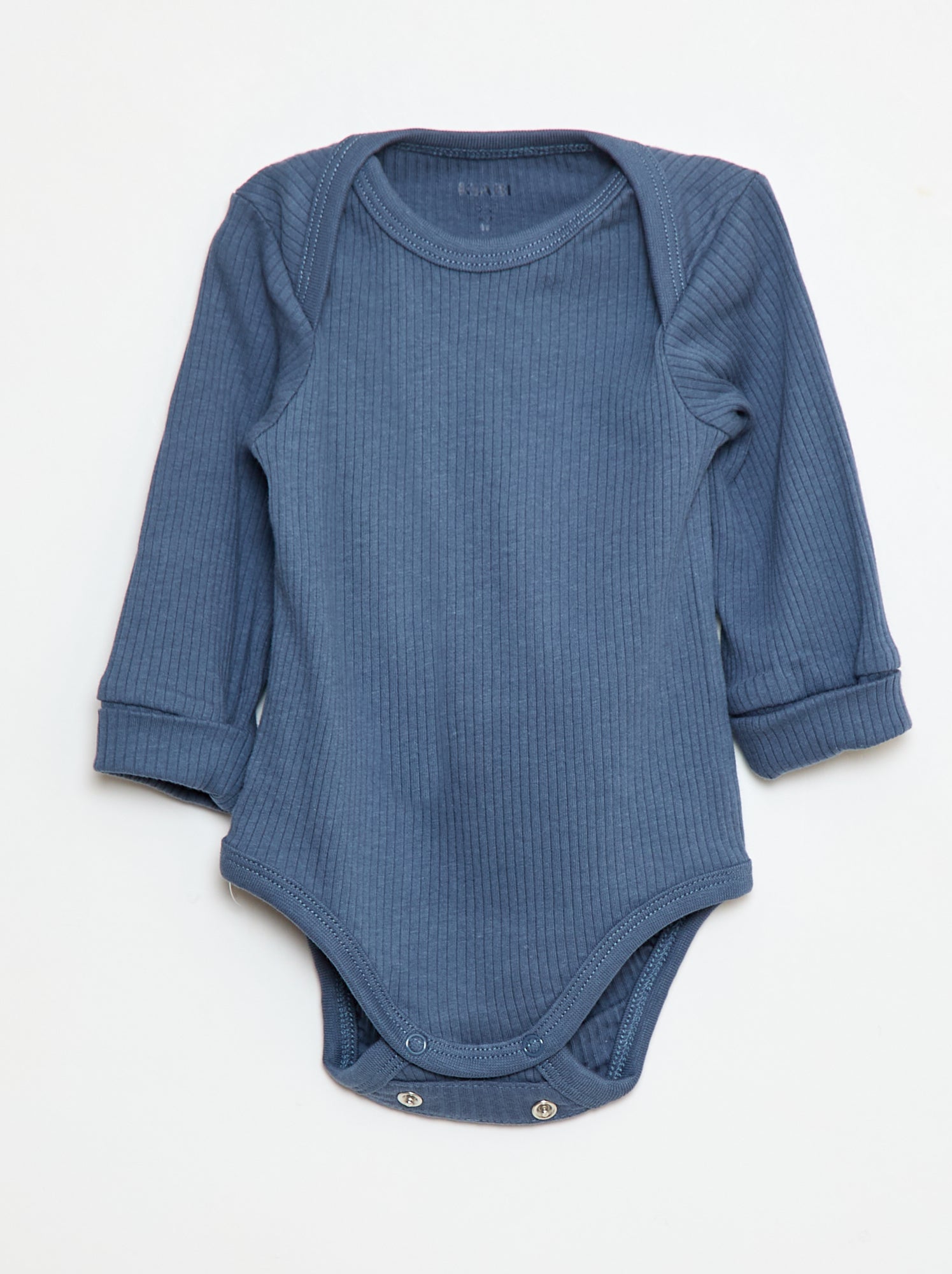 Lot de 3 bodies évolutifs col US et manches longues - Bleu