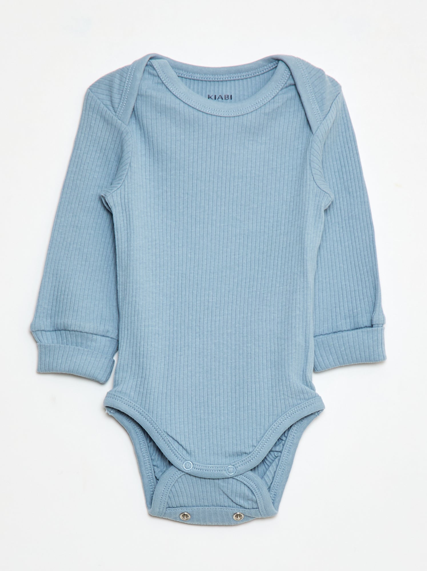 Lot de 3 bodies évolutifs col US et manches longues - Bleu