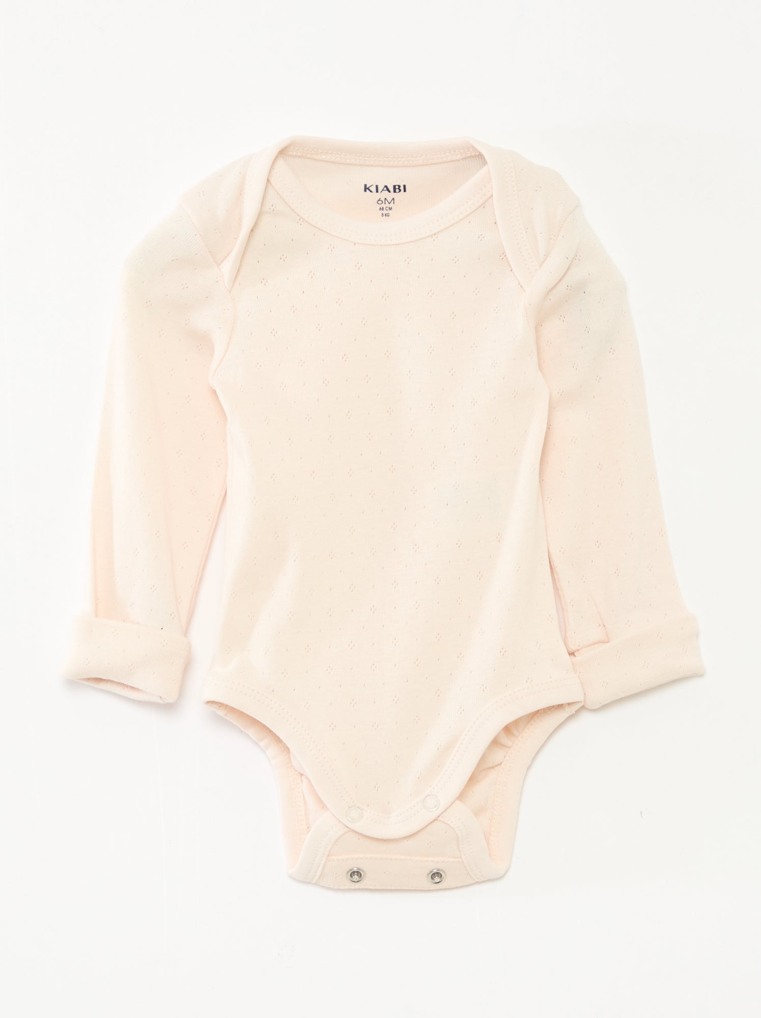 Lot de 3 bodies évolutifs col US et manches longues - Rose (DNI24_1)