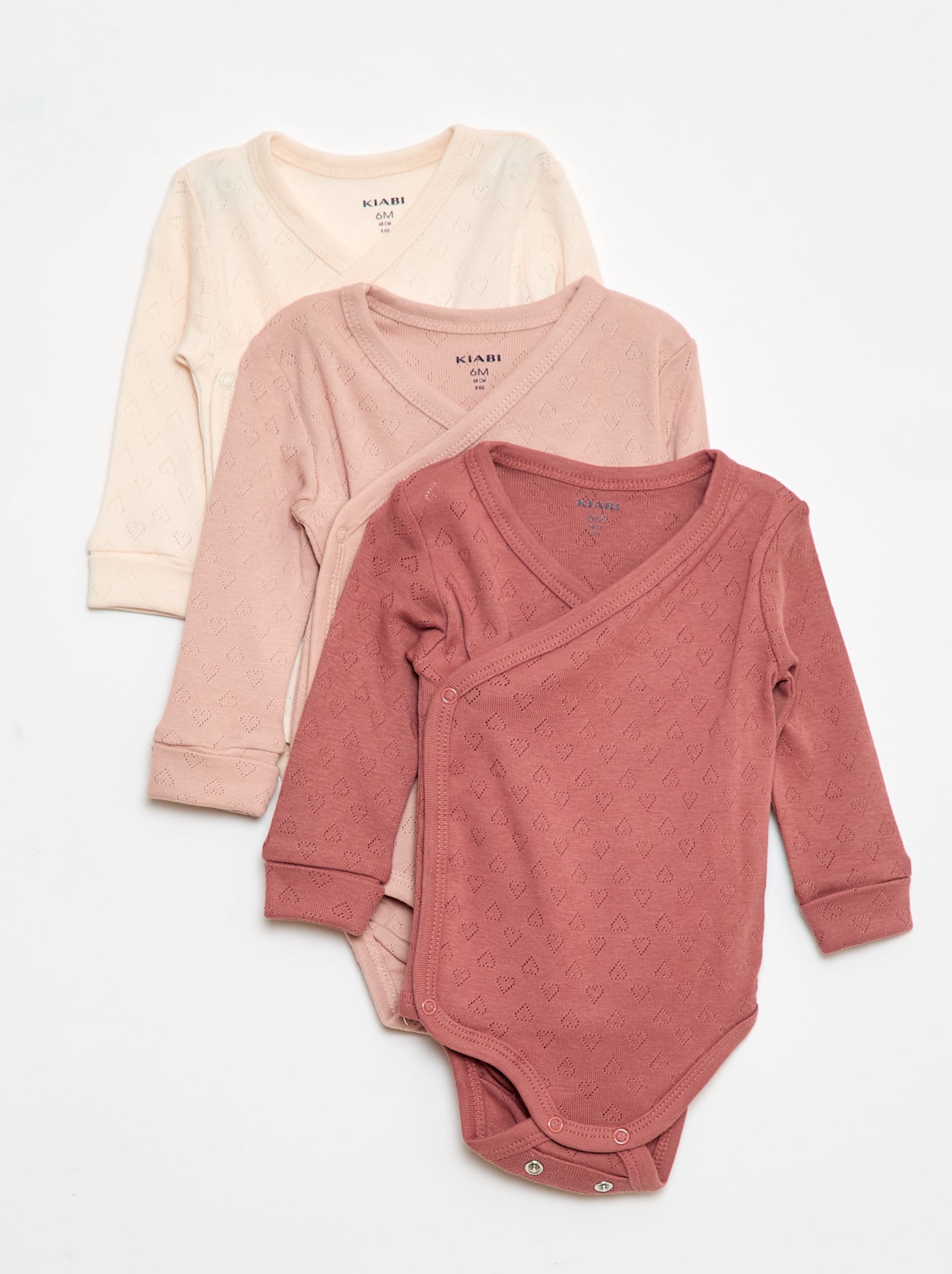 Lot de 3 bodies évolutifs - Rose (BTD11_15)