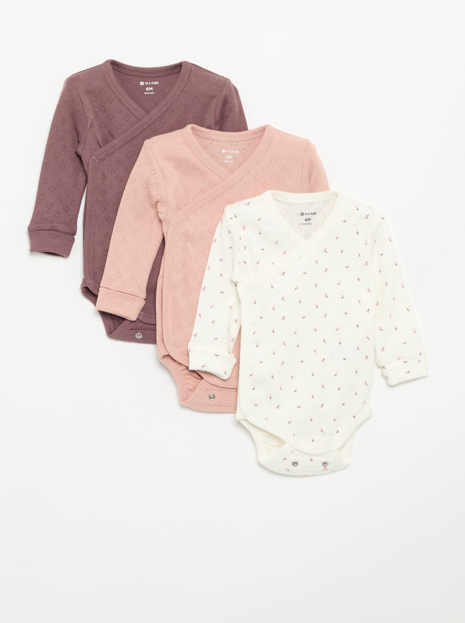 Lot de 3 bodies évolutifs - Rose (BTD11_17)
