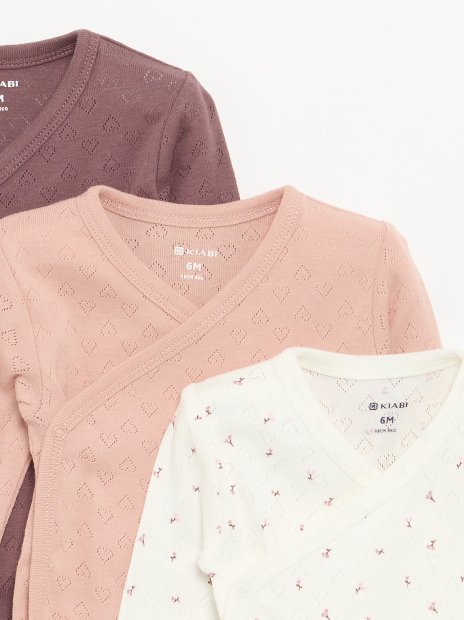 Lot de 3 bodies évolutifs - Rose (BTD11_17)