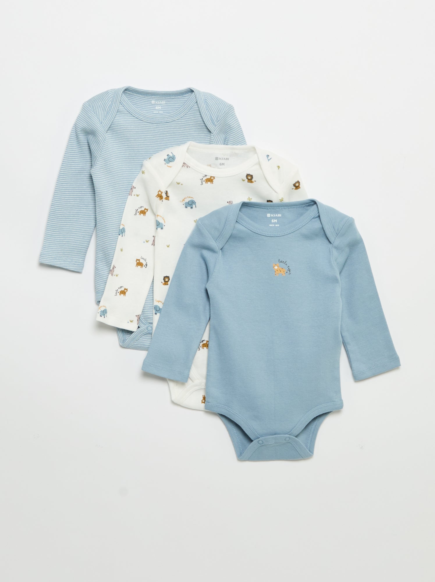 Lot de 3 bodies manches longues - Blanc (YE794_34)
