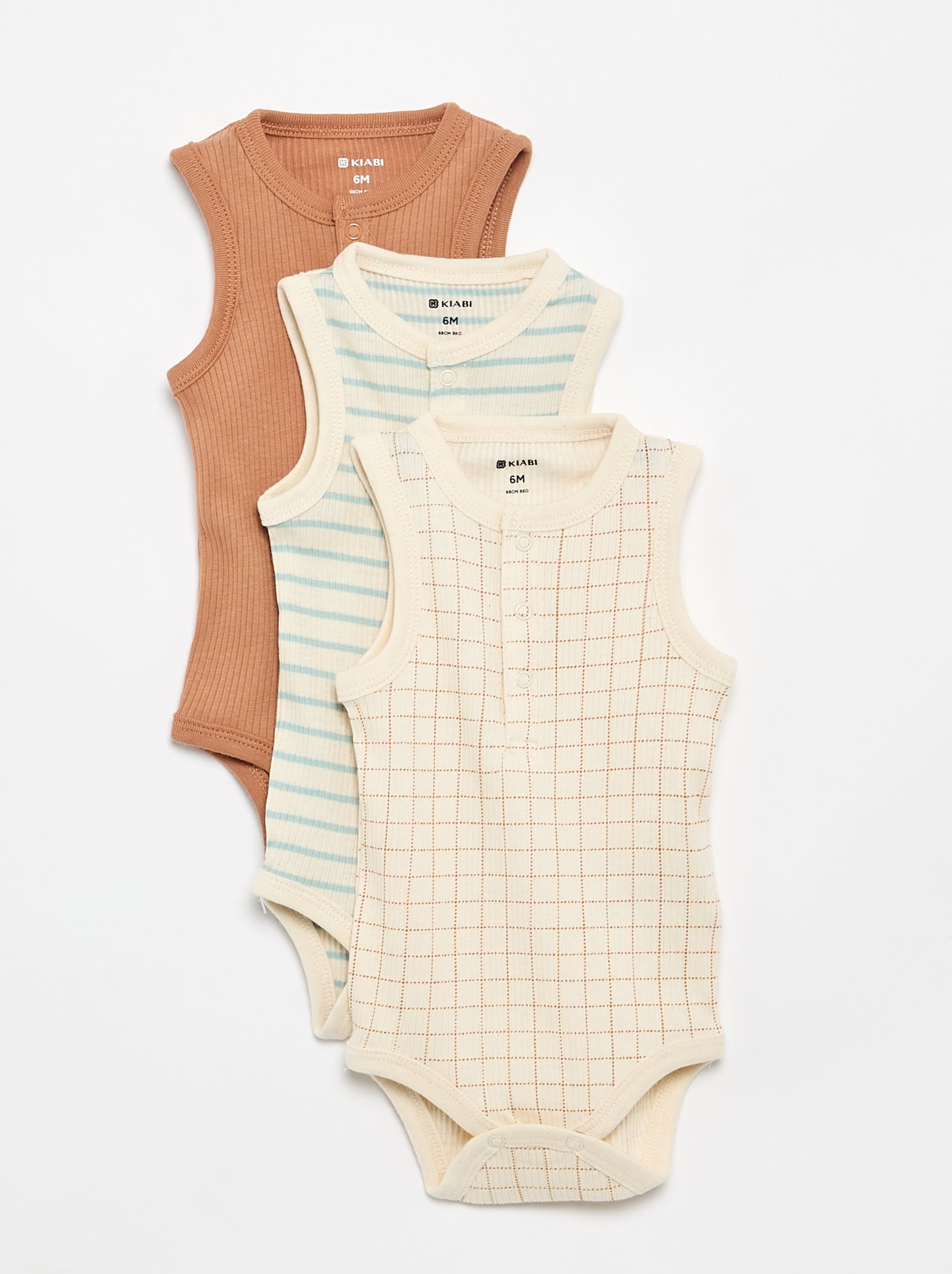Lot de 3 bodies sans manches - Blanc