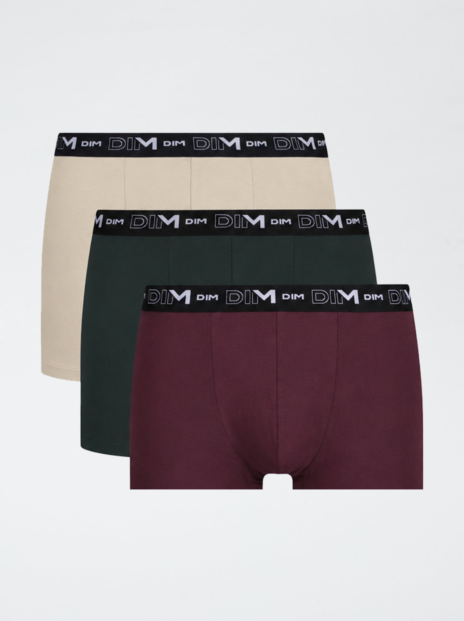 Lot de 3 boxers 'Dim' - Kaki