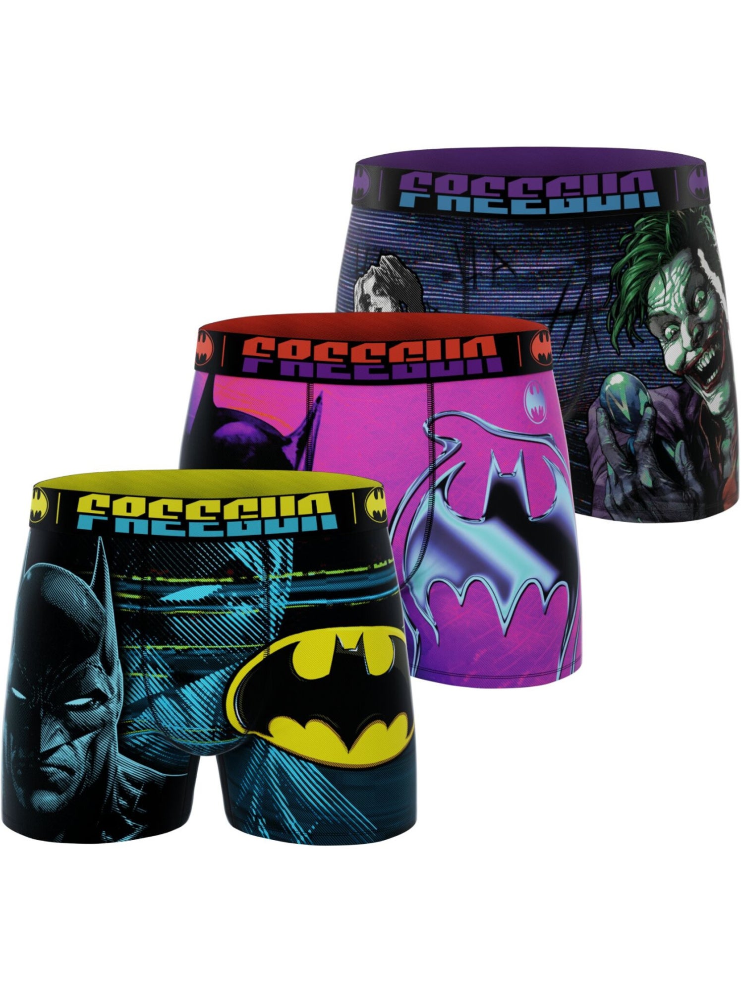 Lot de 3  boxers enfant dc comics freegun - Violet