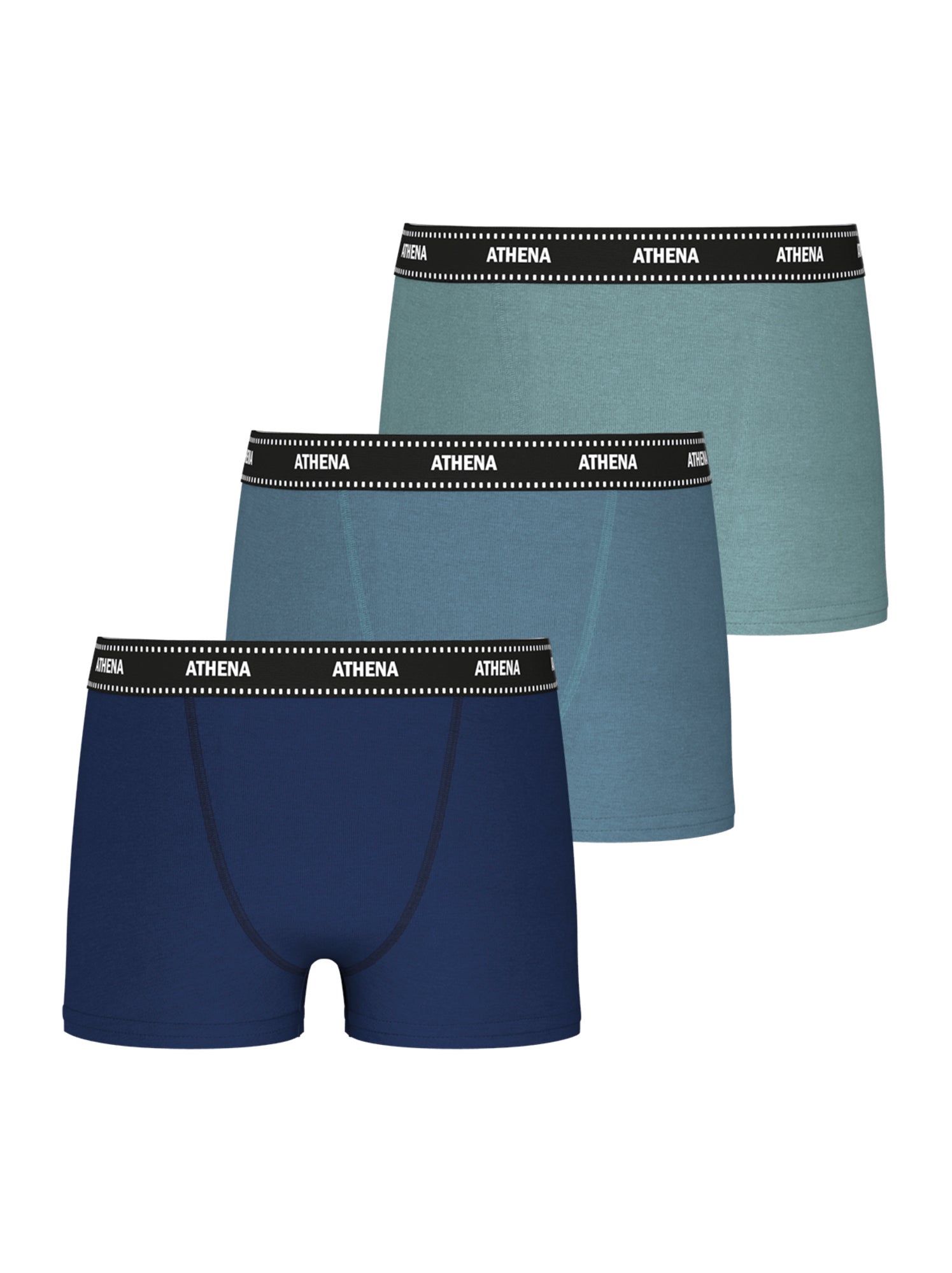 Lot de 3 boxers garçon my petit prix athena - Bleu Vert