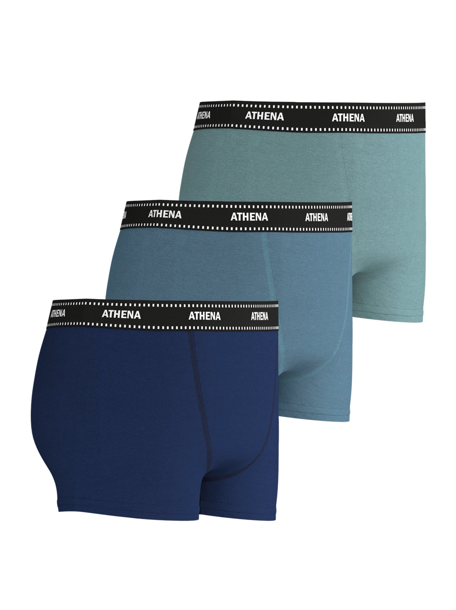 Lot de 3 boxers garçon my petit prix athena - Bleu Vert