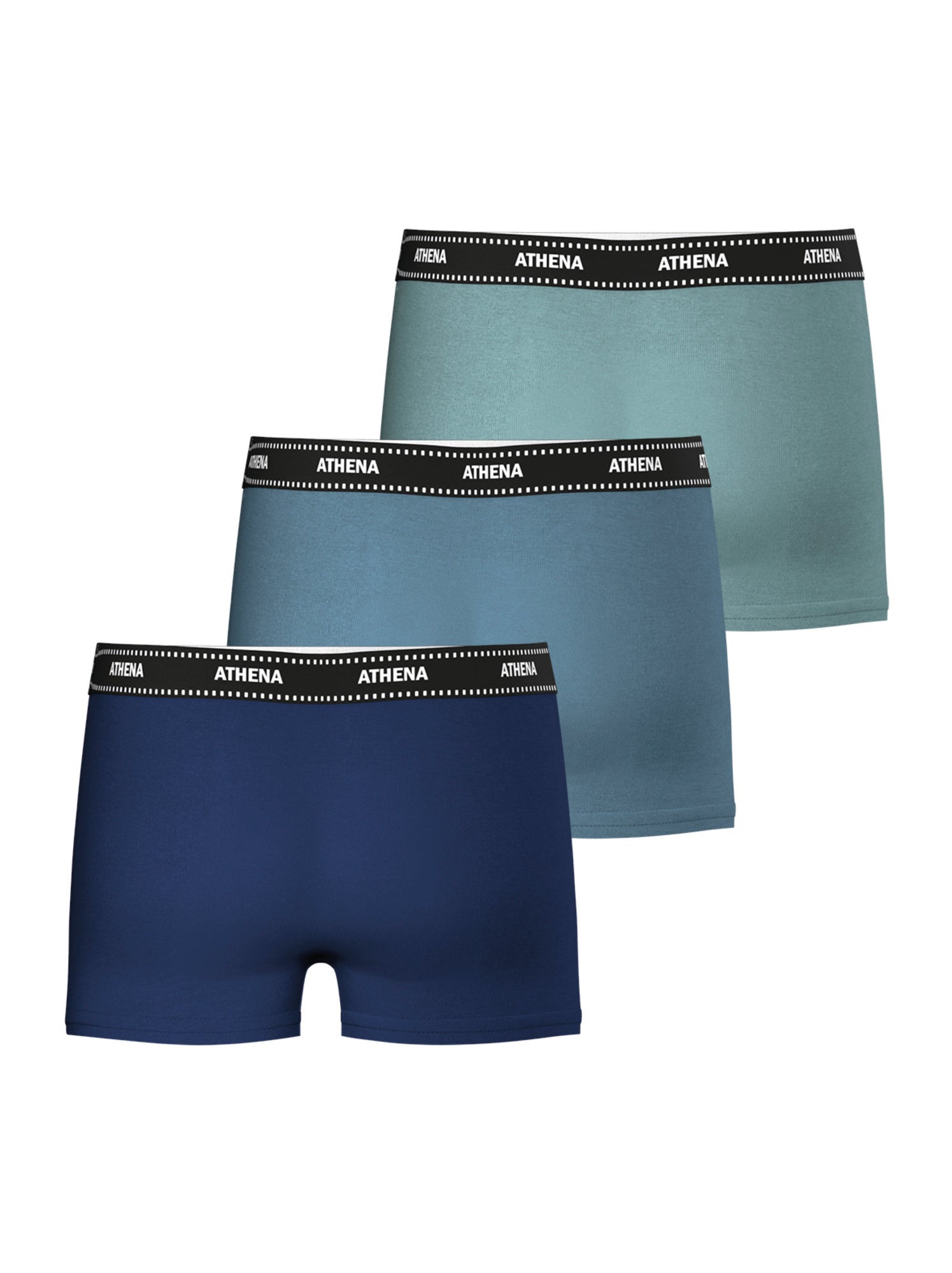 Lot de 3 boxers garçon my petit prix athena - Bleu Vert