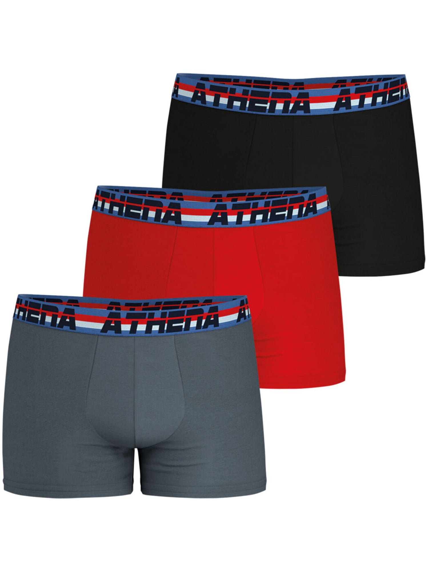 Lot de 3 boxers homme 720 stretch coton athena - Multicolore