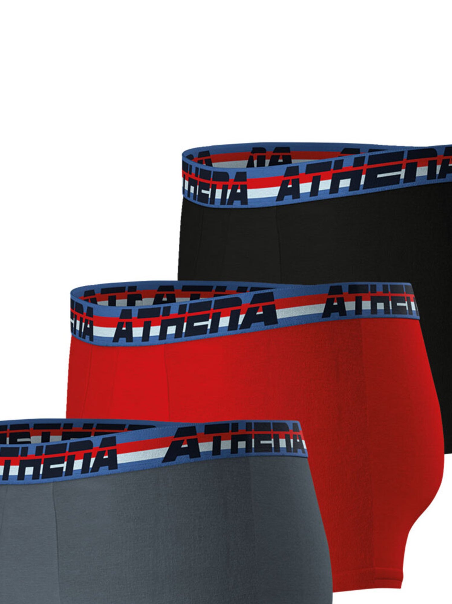Lot de 3 boxers homme 720 stretch coton athena - Multicolore