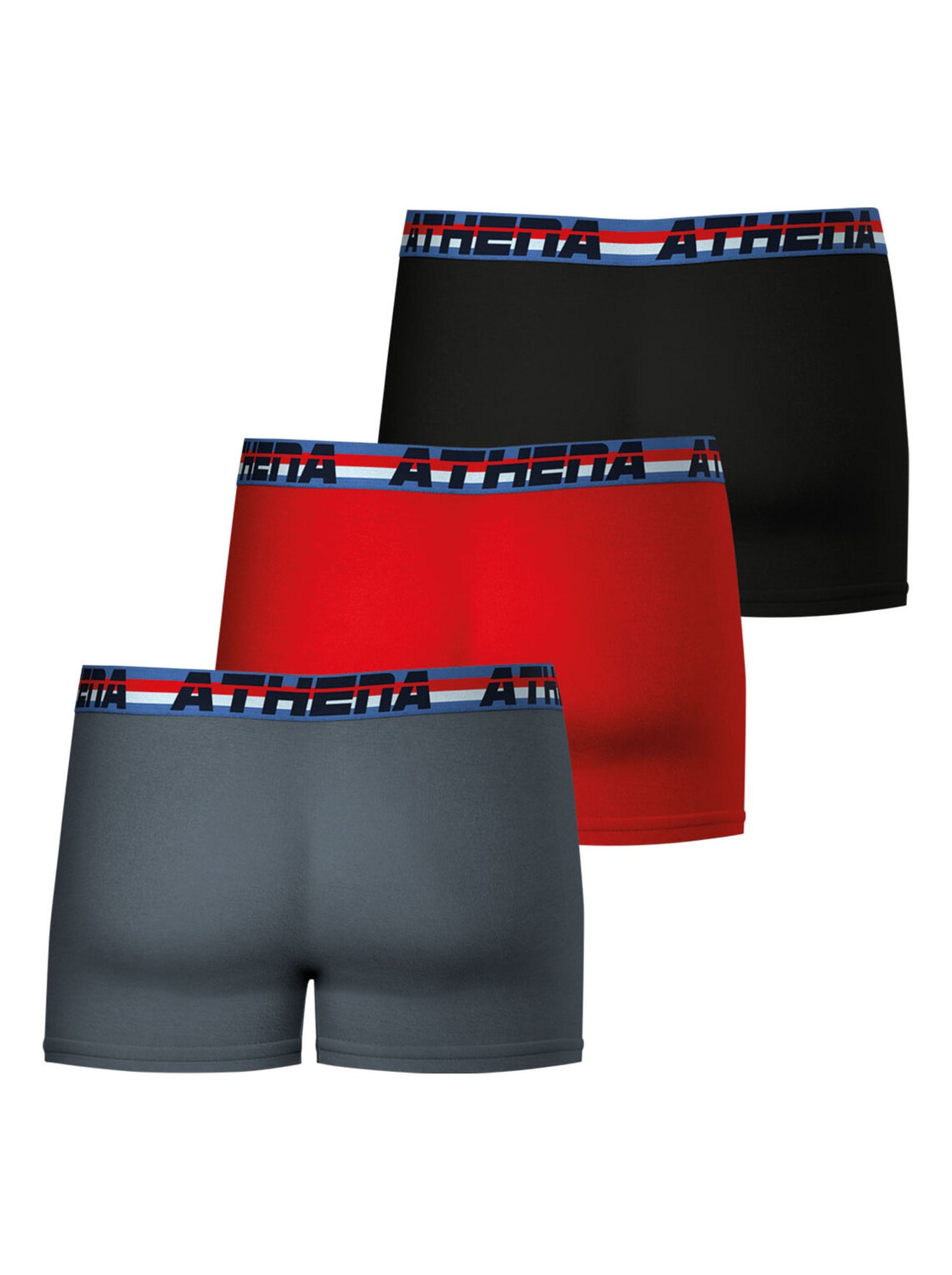 Lot de 3 boxers homme 720 stretch coton athena - Multicolore