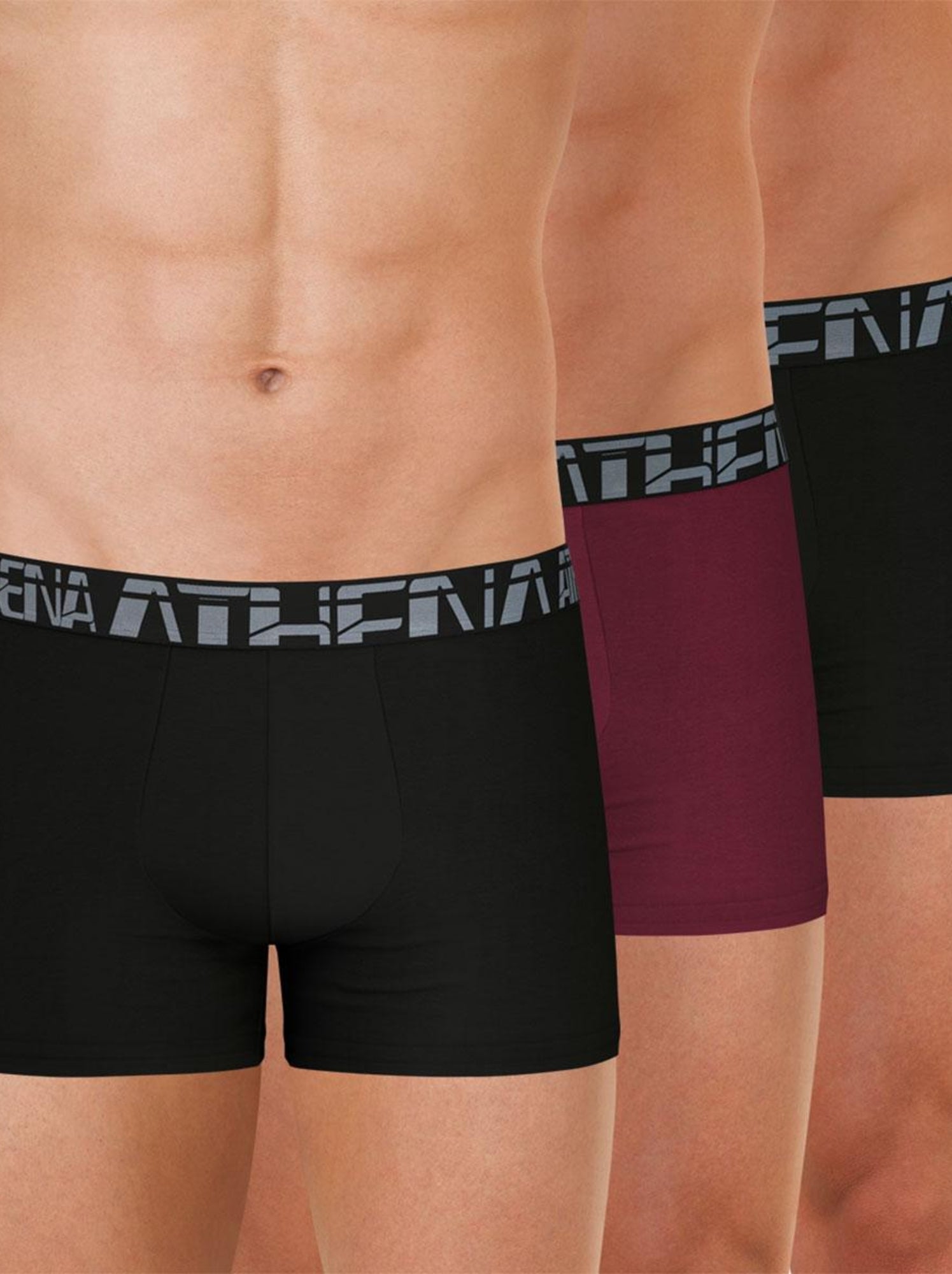 Lot de 3 boxers homme 720 Stretch Micro - Noir Bordeaux