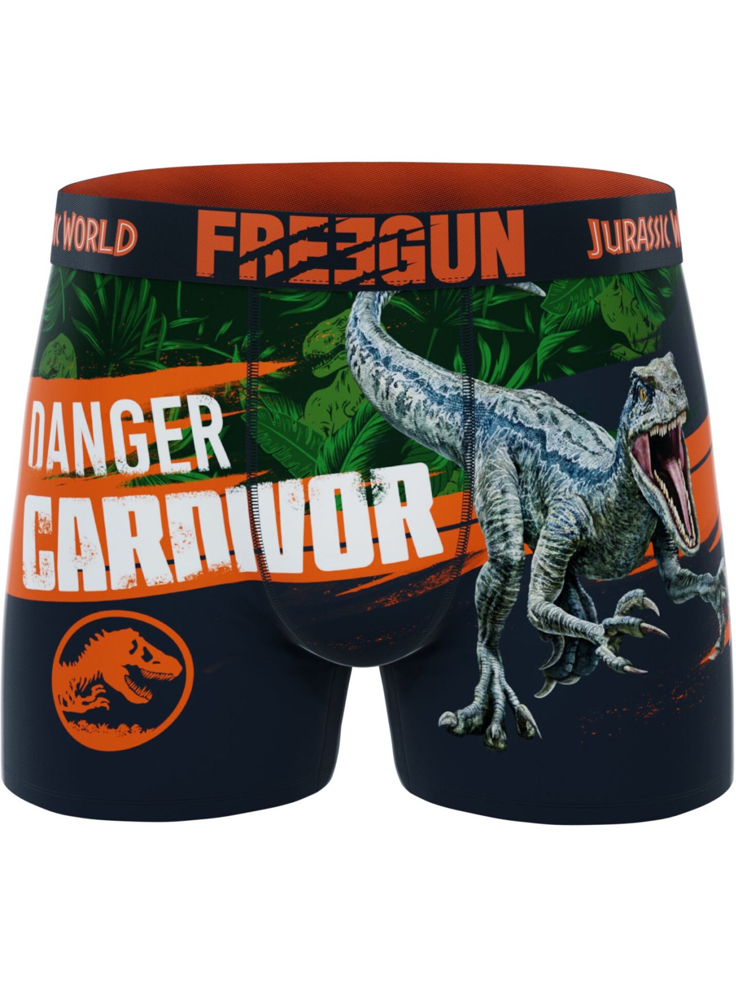 Lot de 3 boxers junior jurassic freegun - Orange