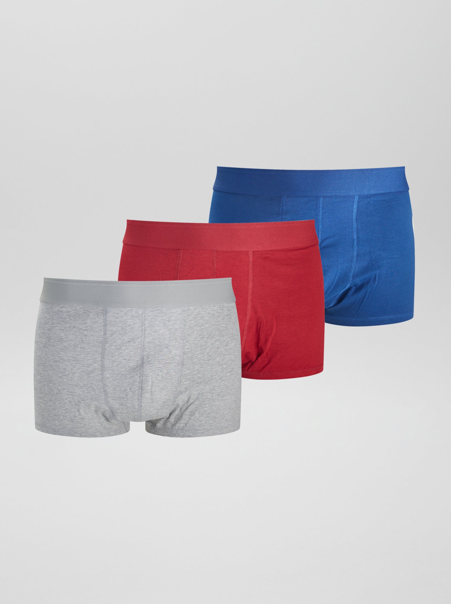 Lot de 3 boxers  size+ - Rouge/gris/bleu