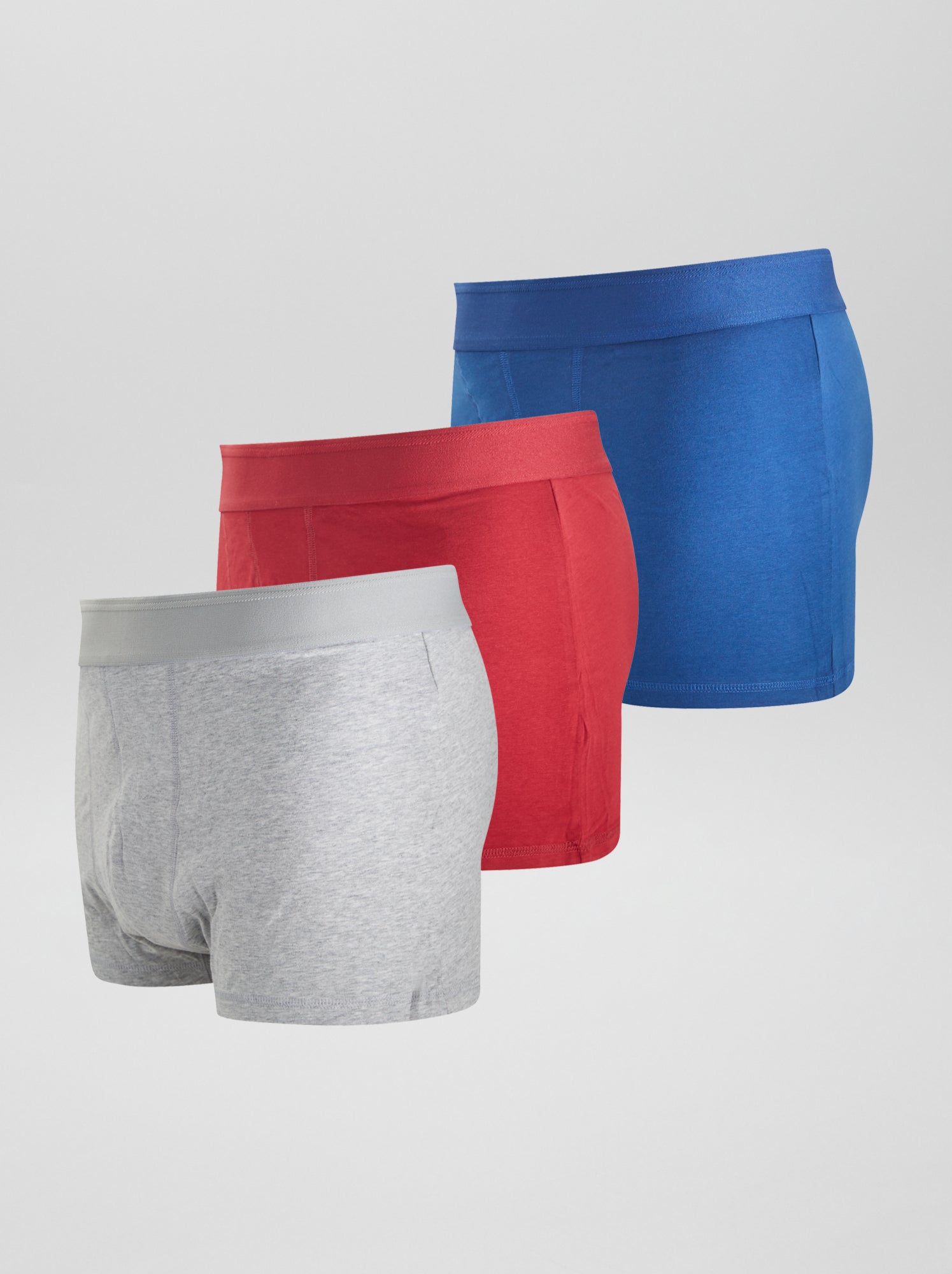 Lot de 3 boxers  size+ - Rouge/gris/bleu