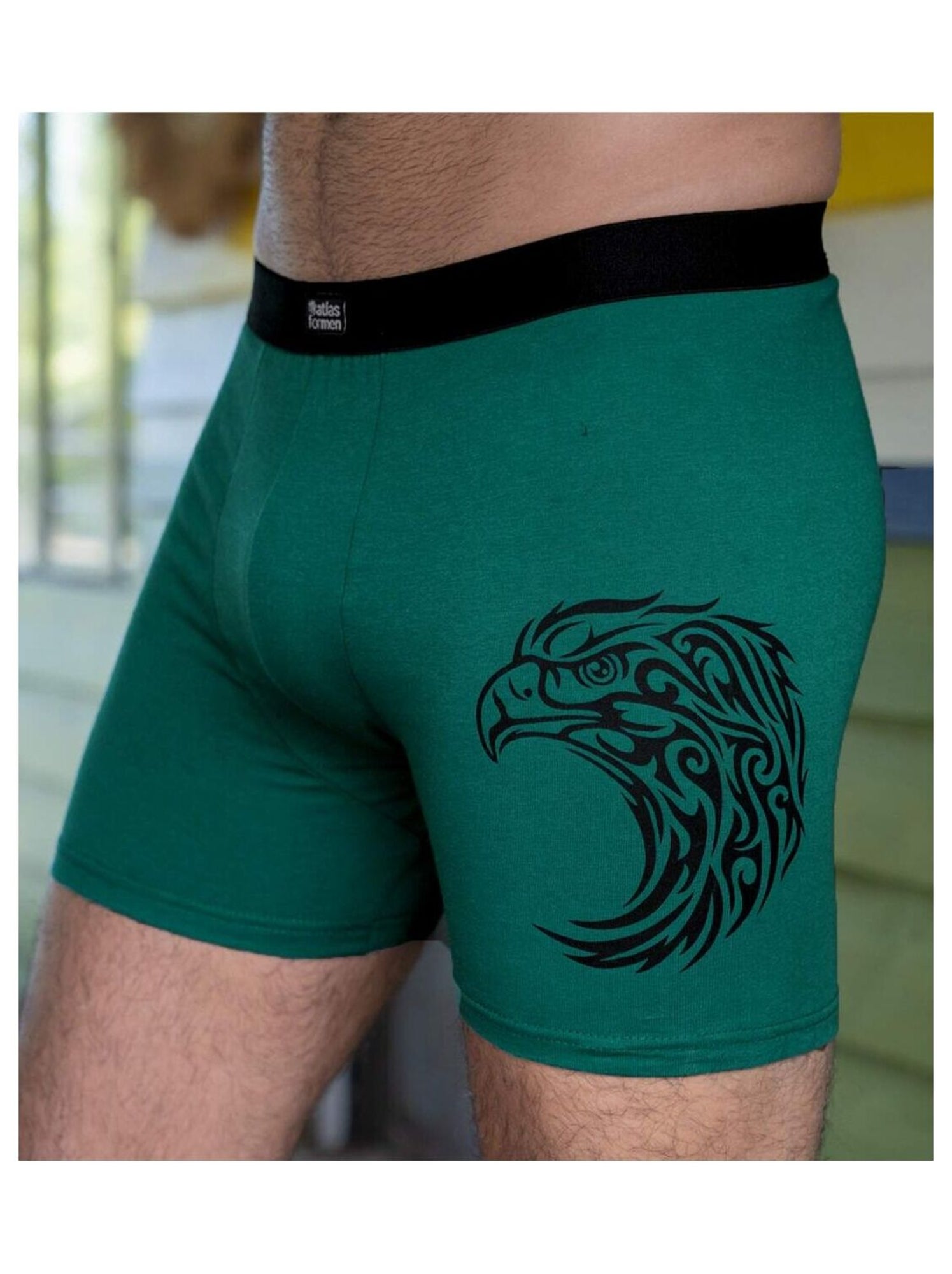 Lot de 3 Boxers Stretch Confort  - ATLAS FOR MEN - Gris Vert