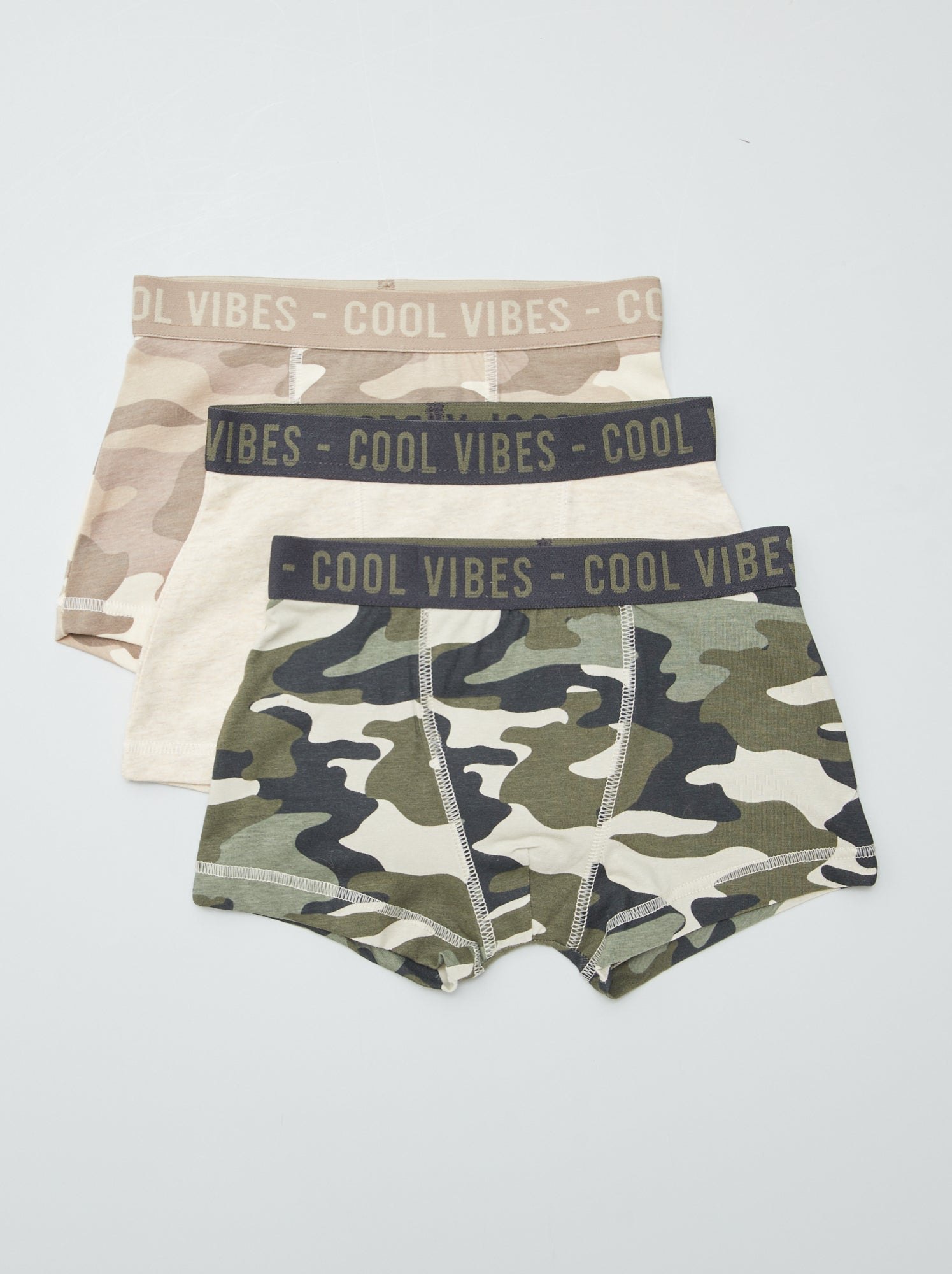 Lot de 3 boxers stretch - MARRON (AZI96_7)