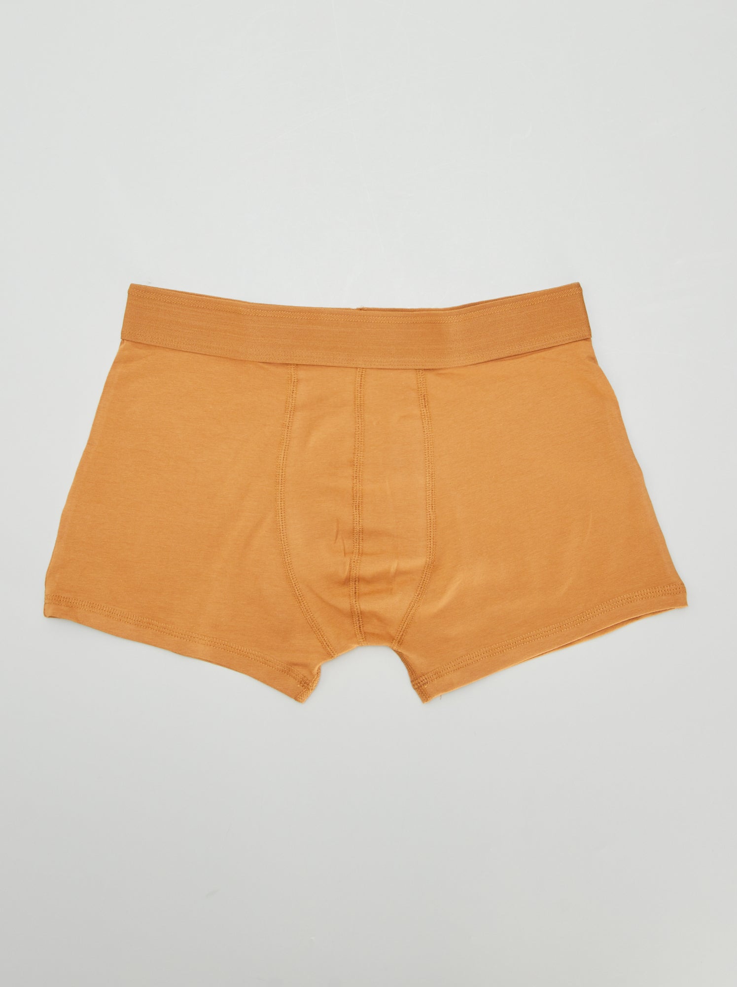 Lot de 3 boxers unis - Bleu/Camel