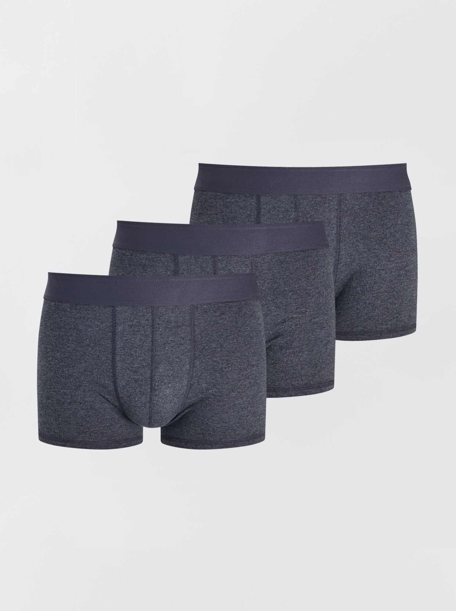 Lot de 3 boxers unis - Gris foncé