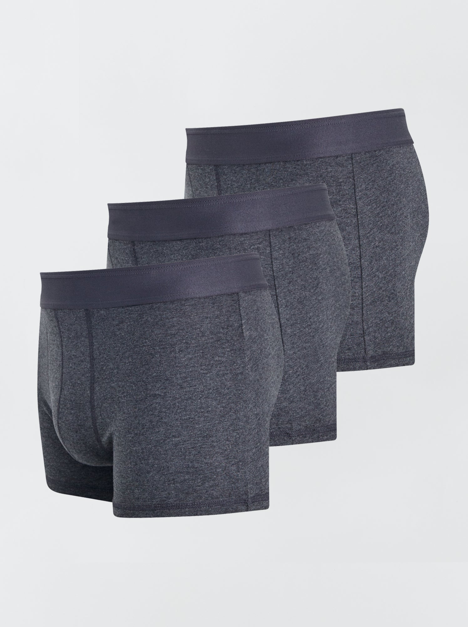 Lot de 3 boxers unis - Gris foncé